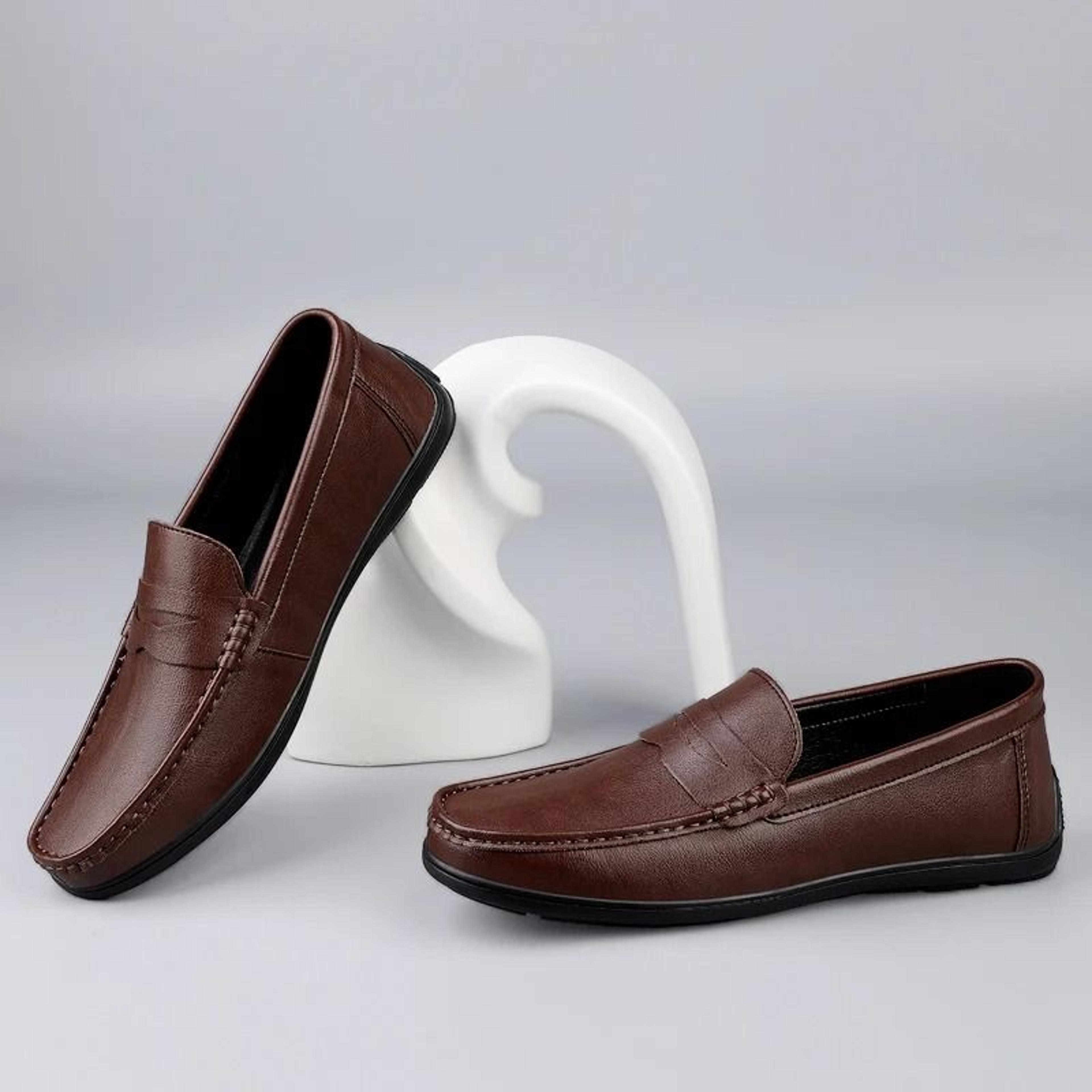 Mens Genuine Leather Luxury Dress Loafers 6