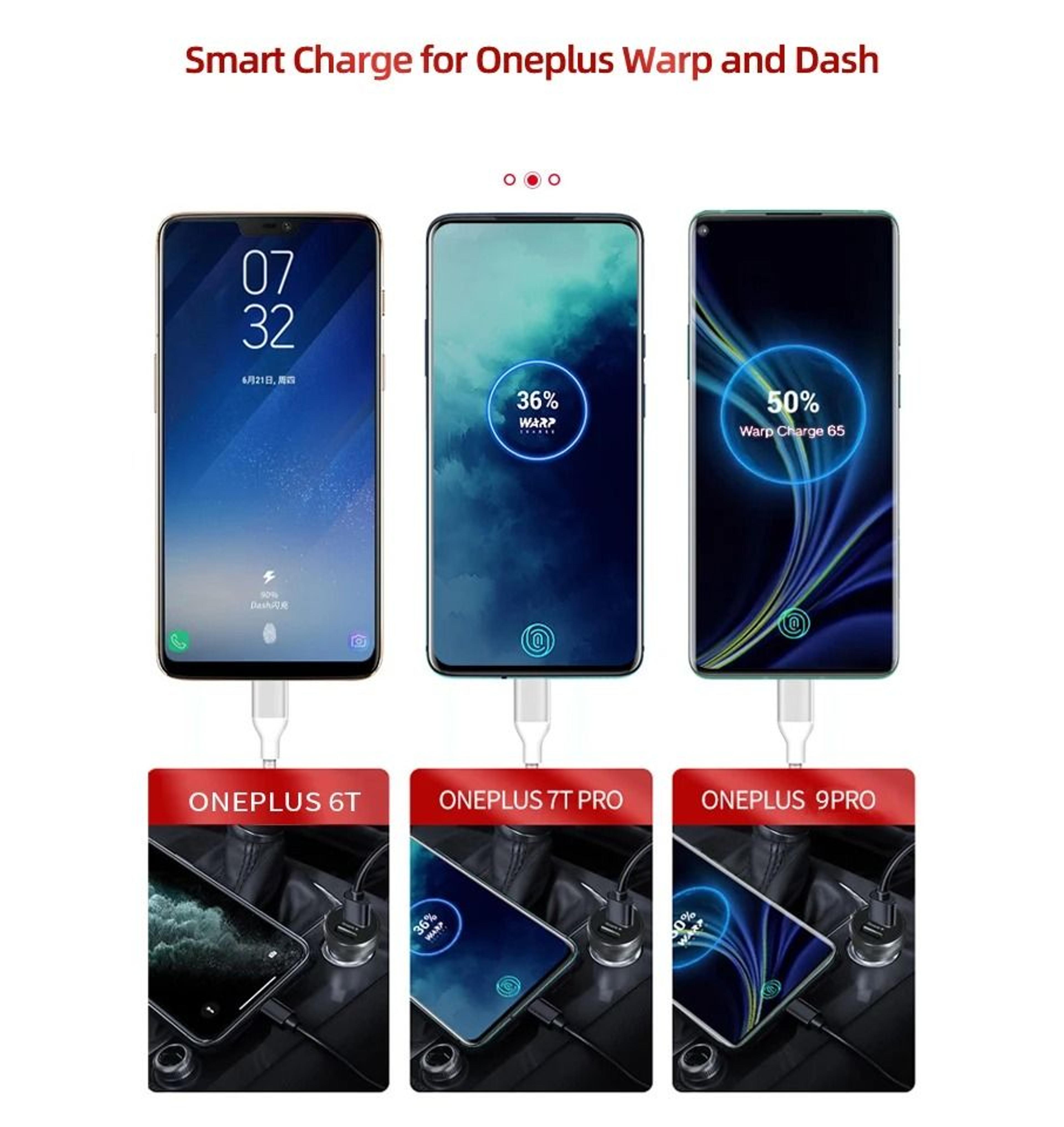 80W Dual USB SuperVOOC Fast Car Charger 6