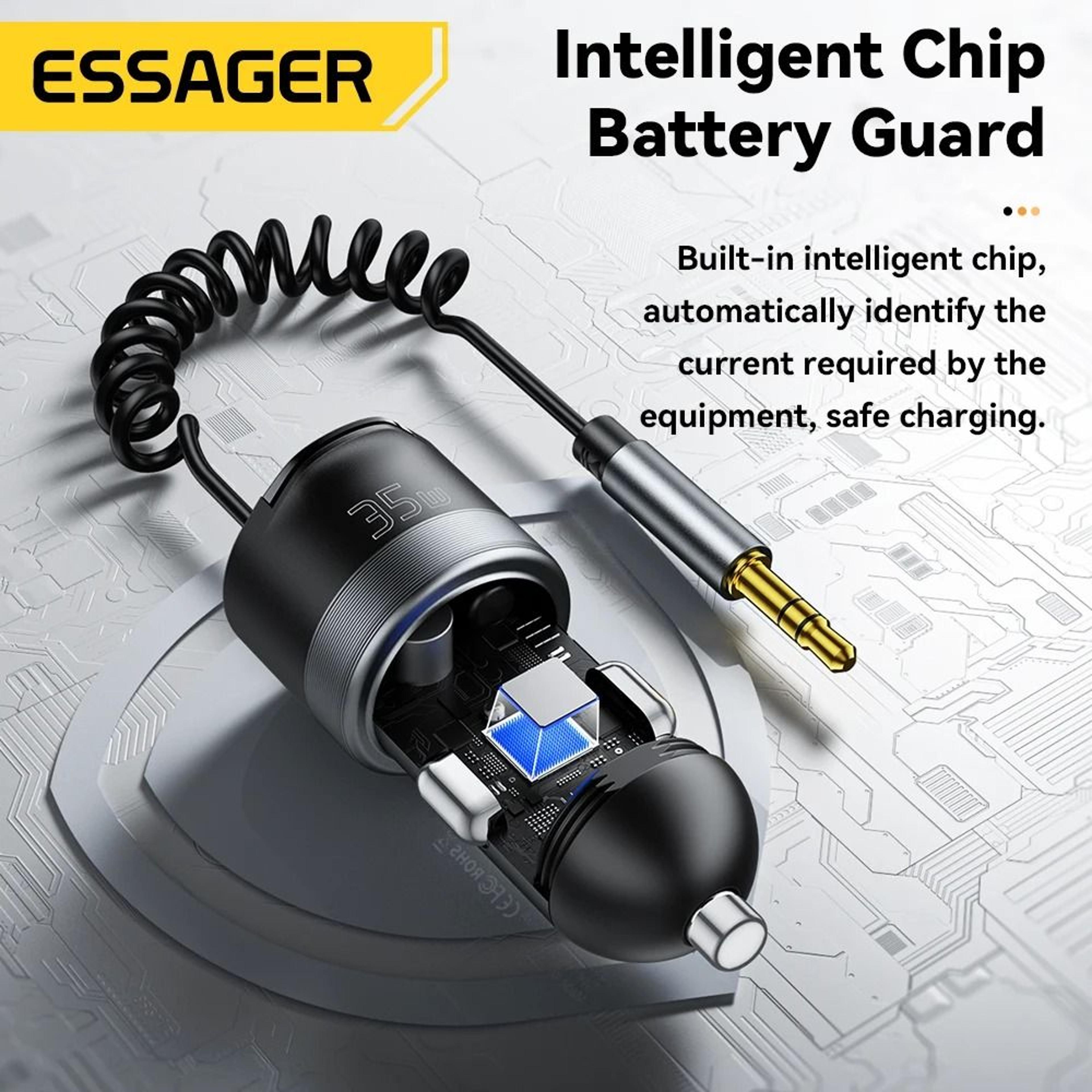 Bluetooth 53 Fast Charging Car AUX Adapter 4