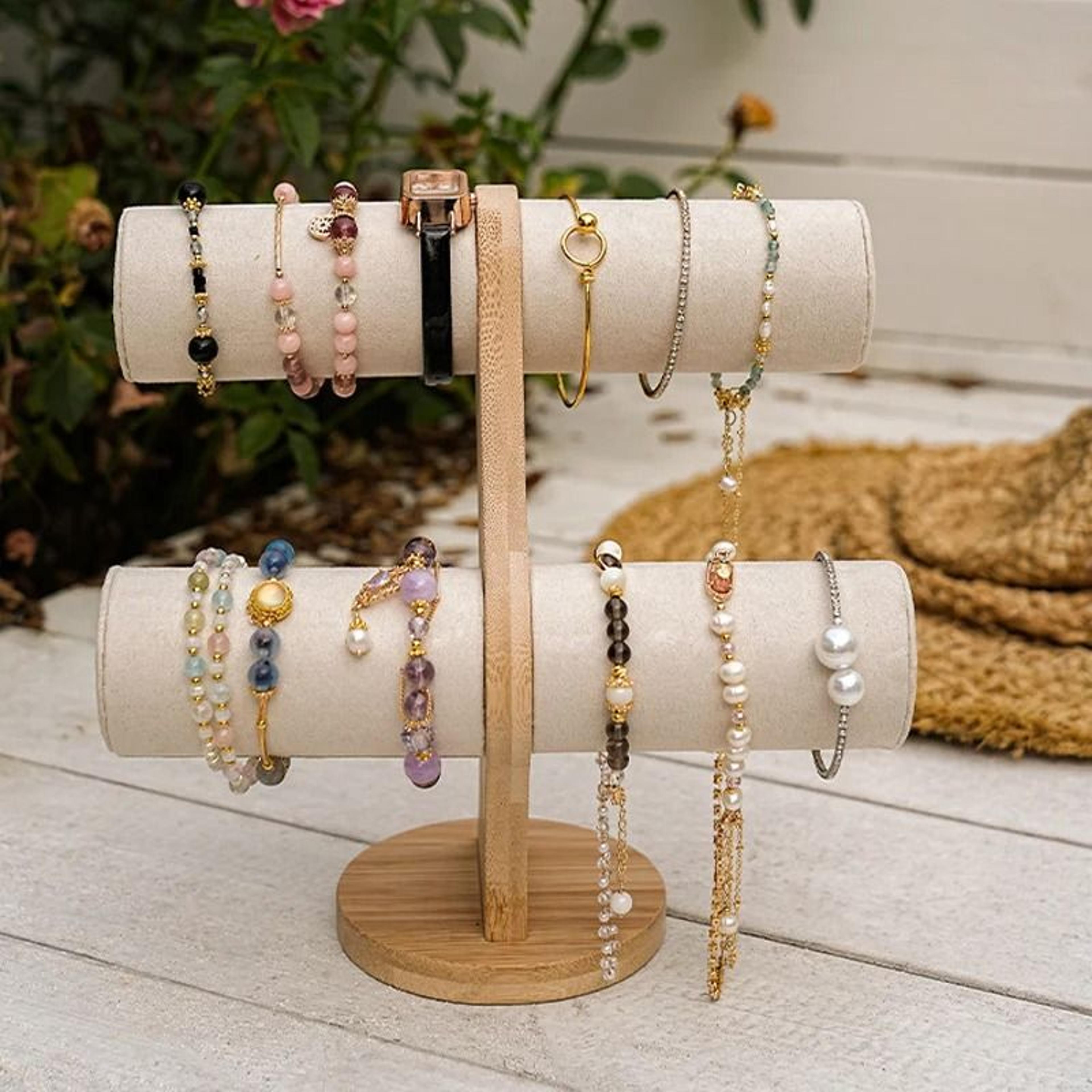 Layer Wood Jewelry Rack  Bracelet  Watch Display Organizer 2