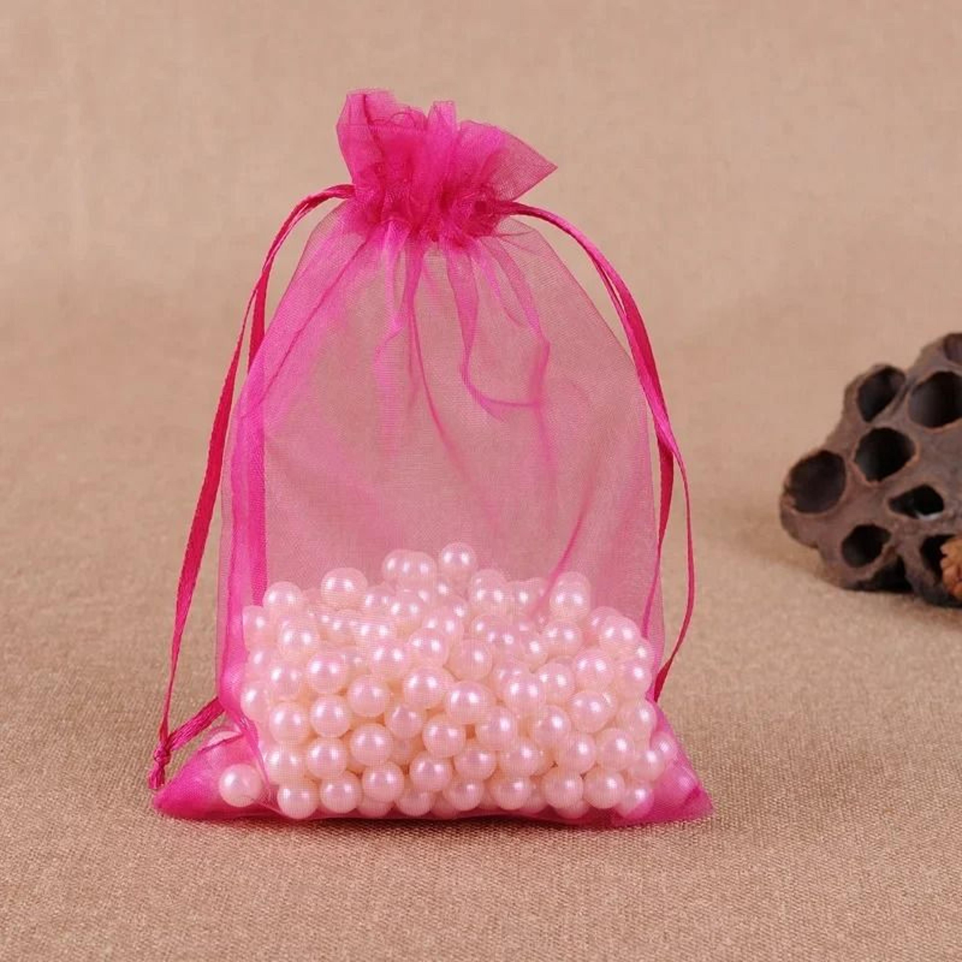 Elegant Drawstring Jewelry Pouches  50 Pcs Gift  Party Bags 25