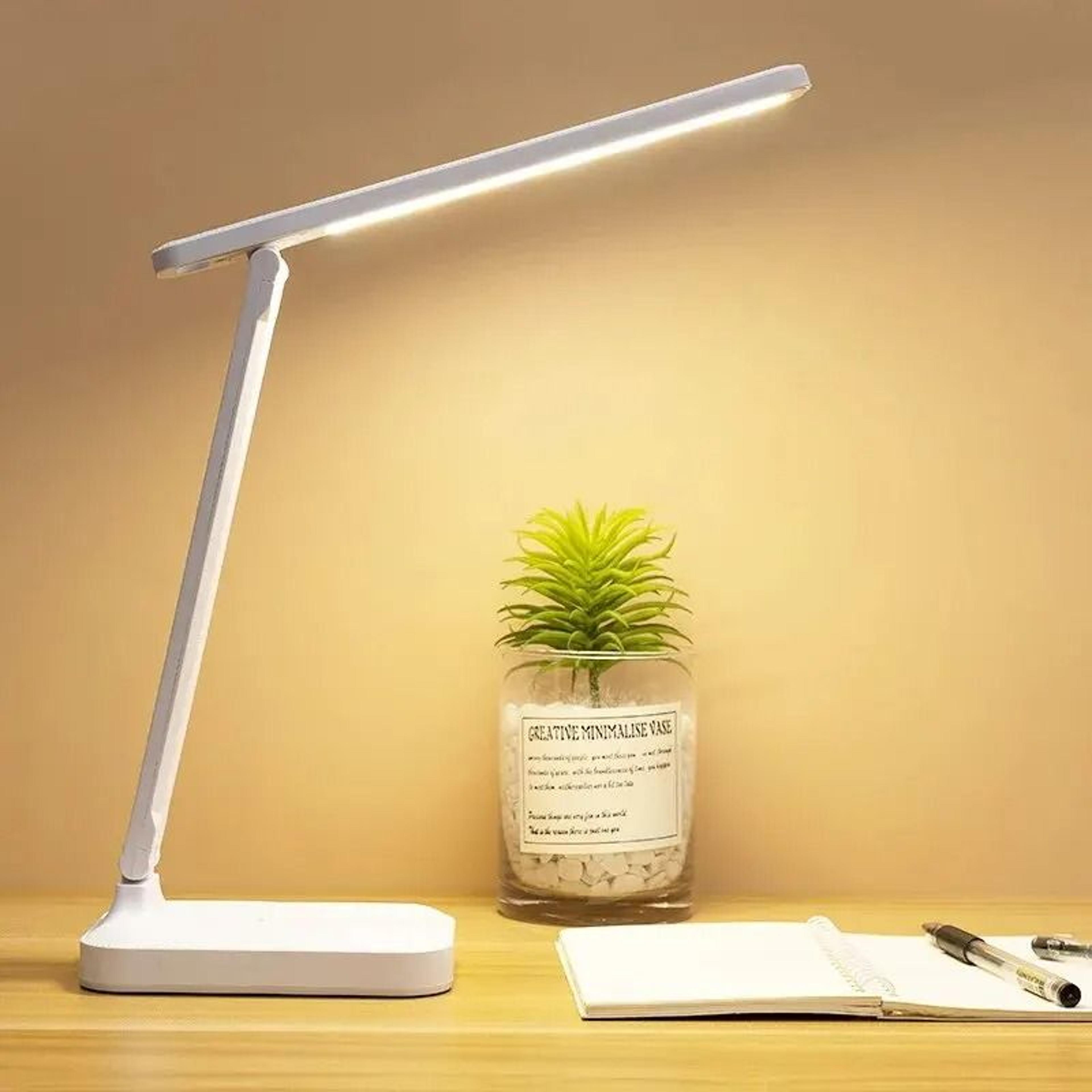 led foldable desk lamp – eye-care reading & bedside night light