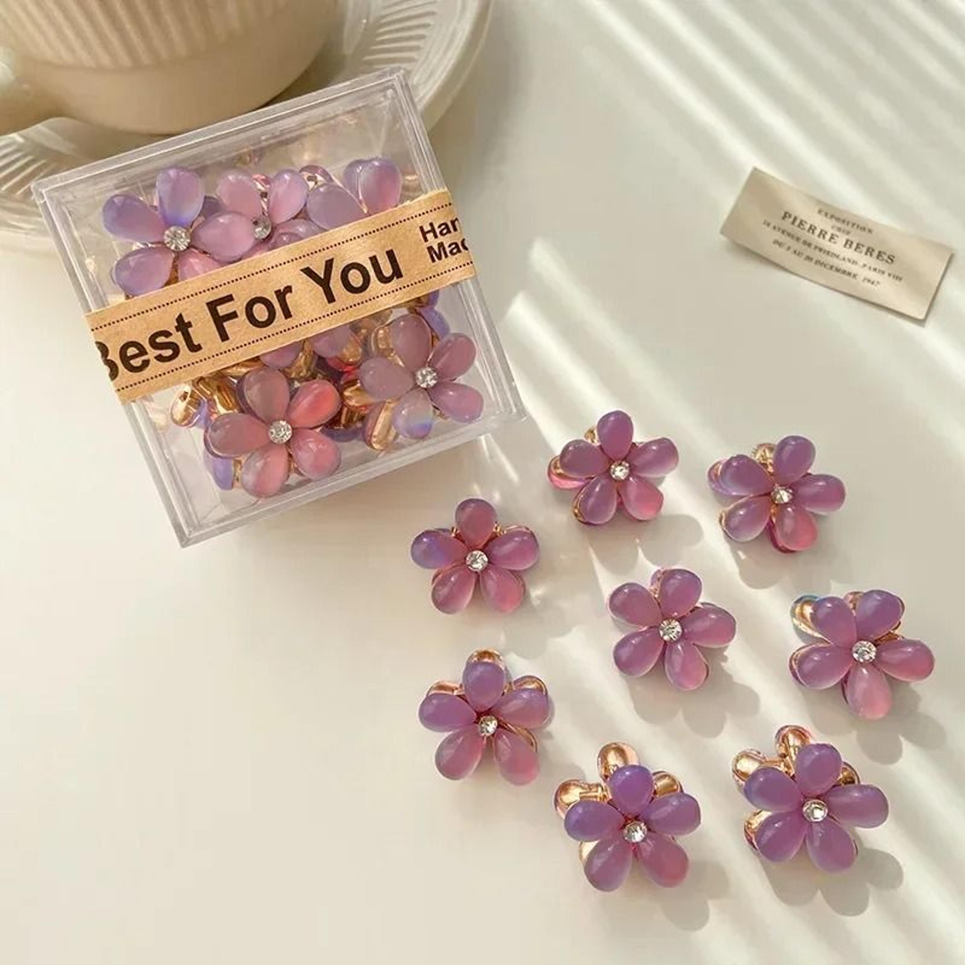 Sweet Opal Garden Mini Flower Hair Claws  10 Piece Set 8