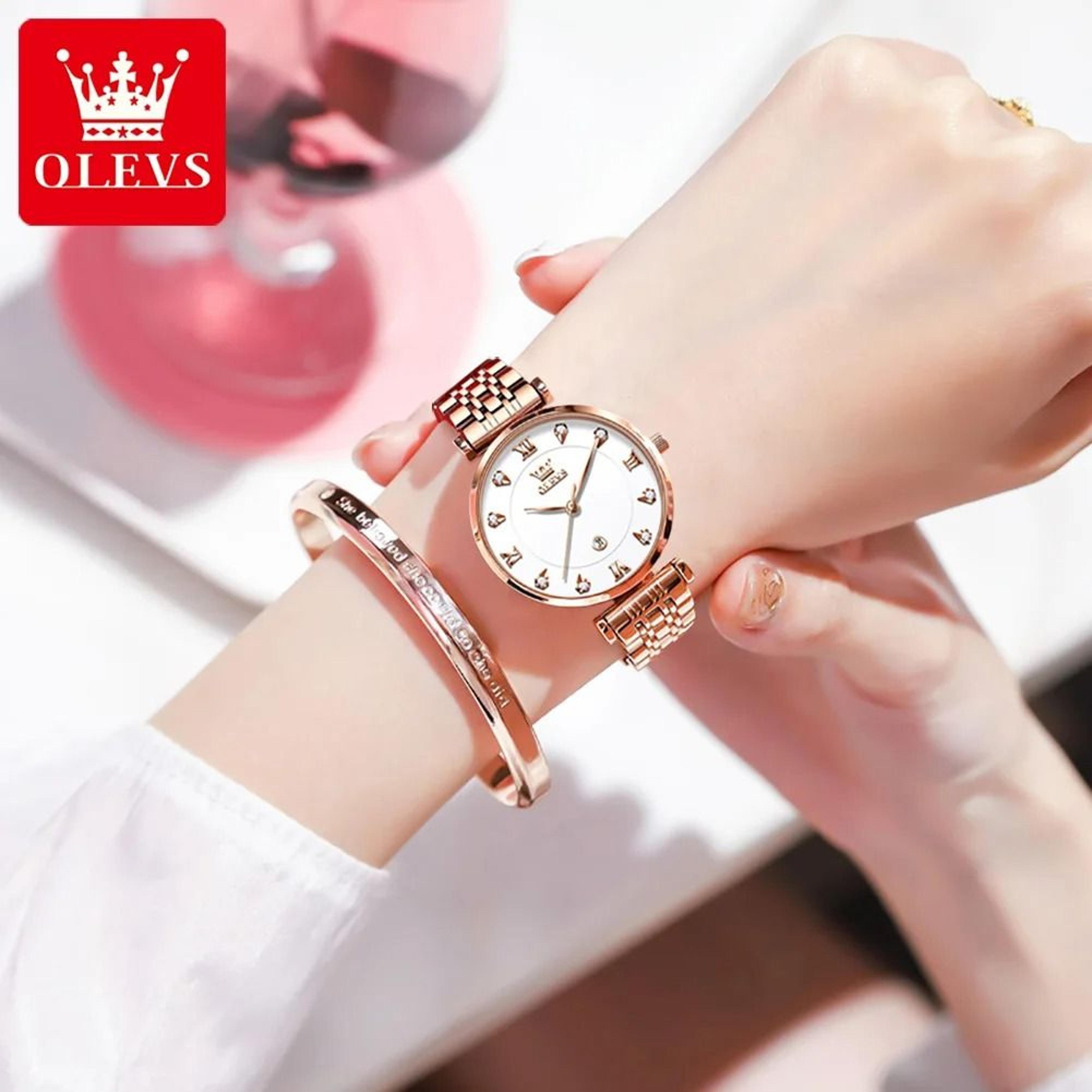 Fashion Ladies Rose Quartz Wristwatch 3