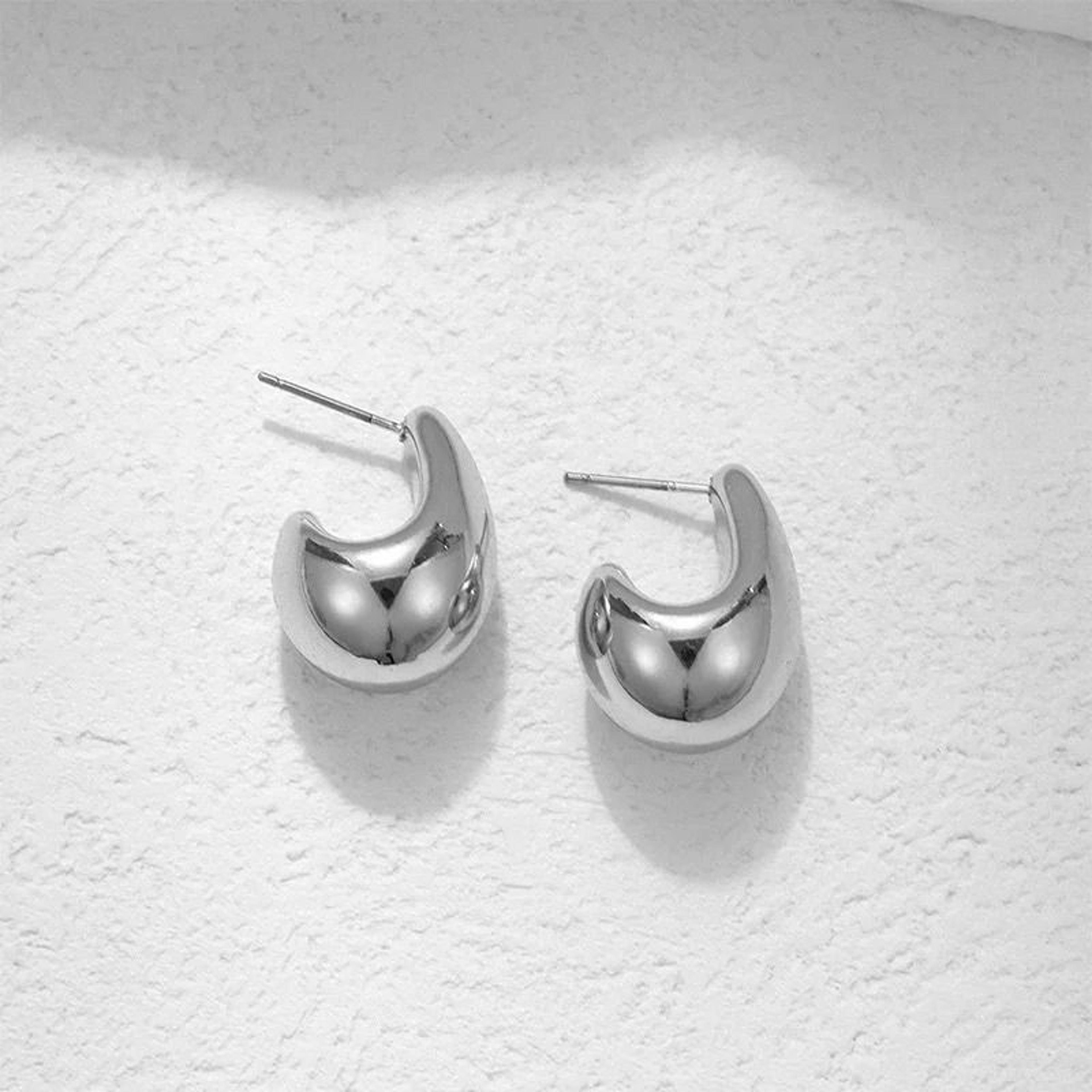 Vintage Chunky Dome Drop Earrings 8