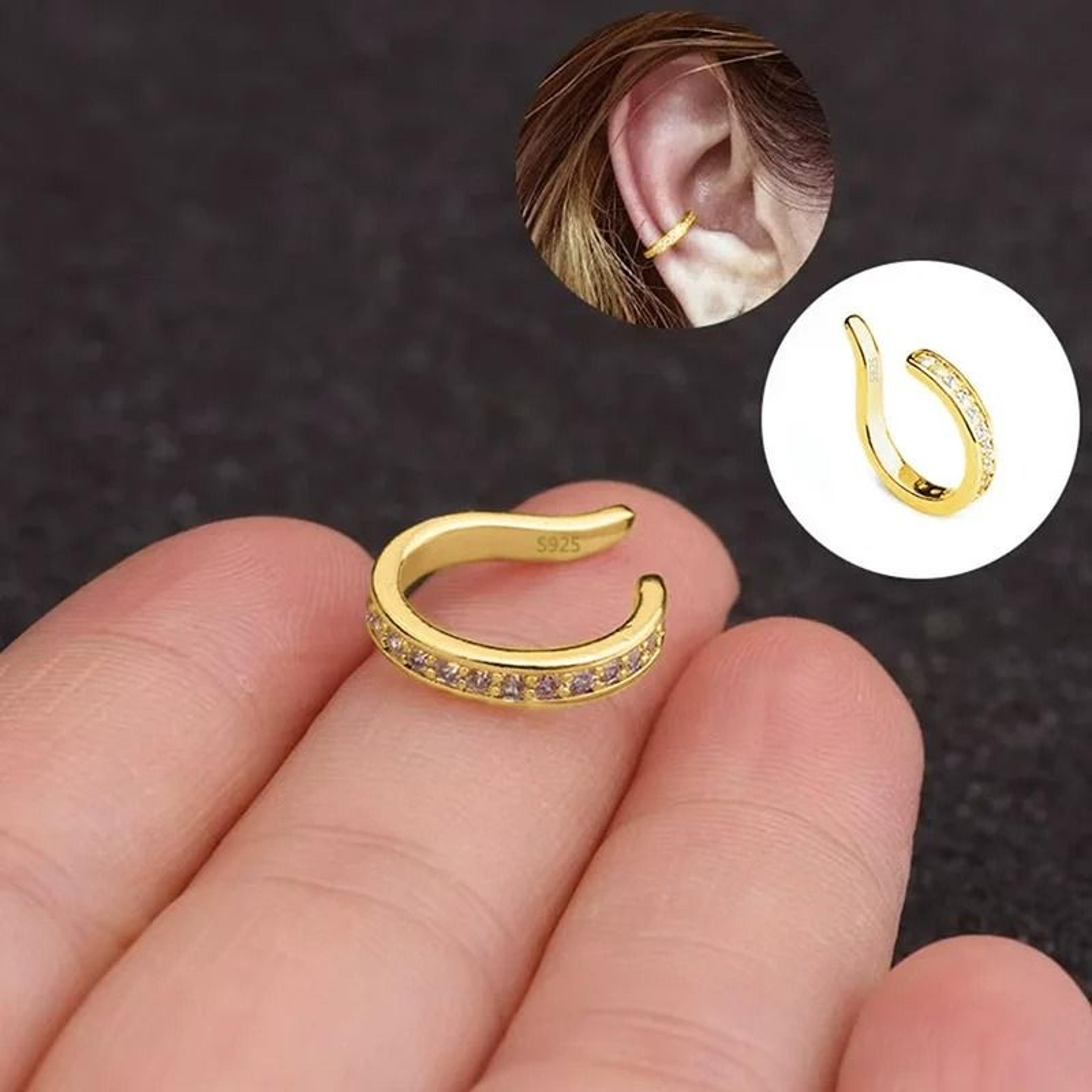 925 Sterling Silver Zircon CShape Ear Cuff 5