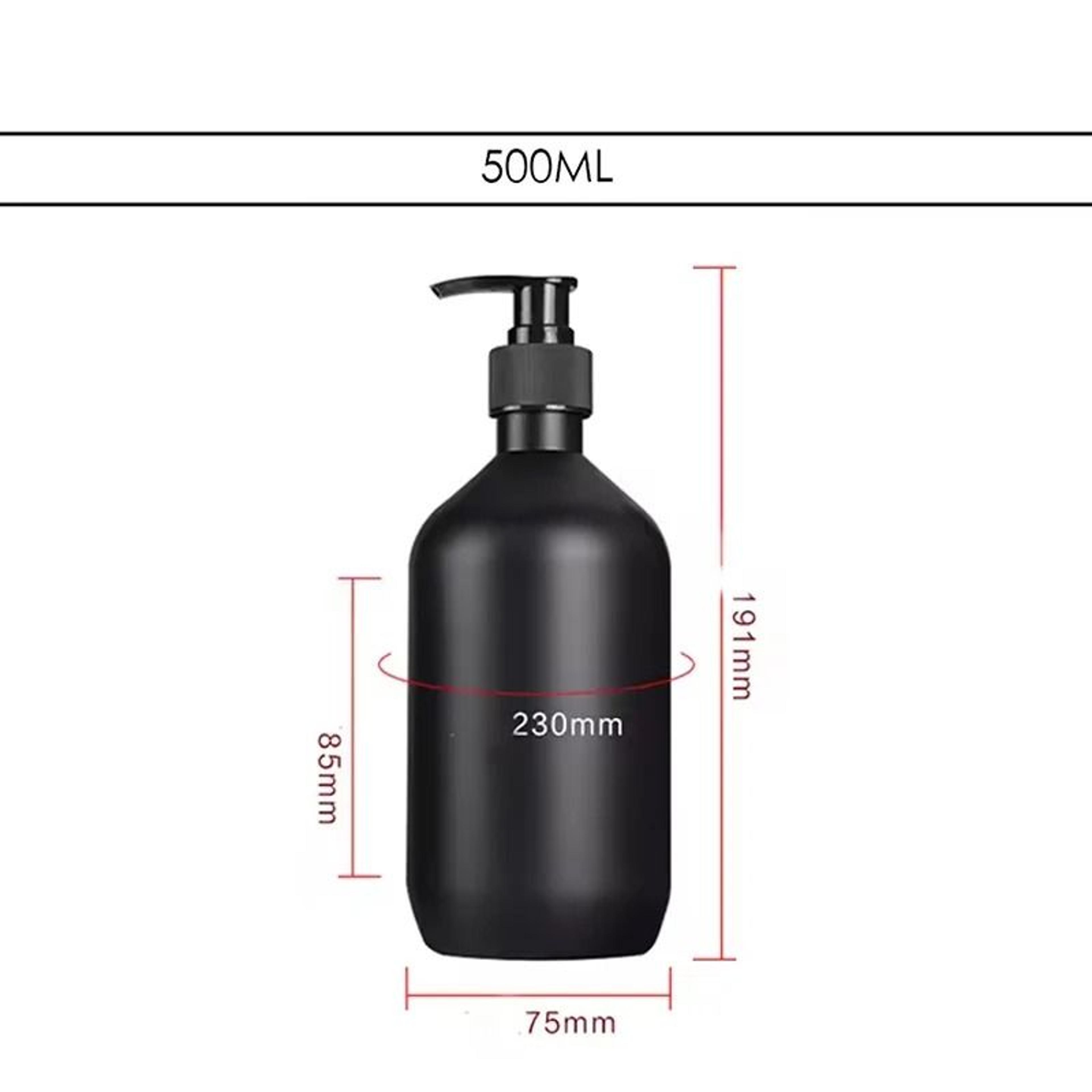 Matte Black Luxury Soap And Shampoo Dispenser  Refillable HighCapacity Bathroom Pump For Modern Hom 7