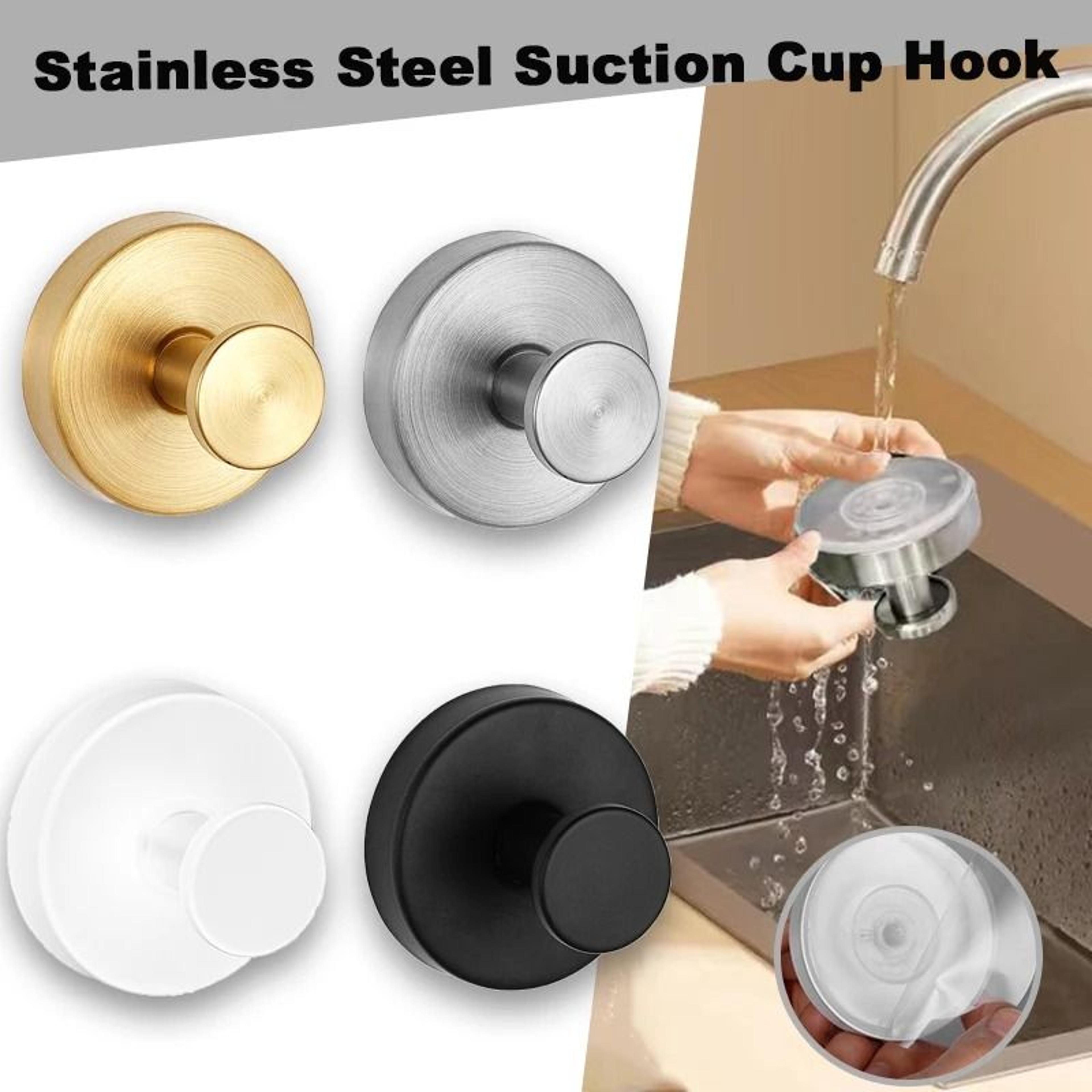 HeavyDuty Stainless Steel Suction Cup Hook  Waterproof PunchFree Wall Mount Hanger For Kitchen And  1