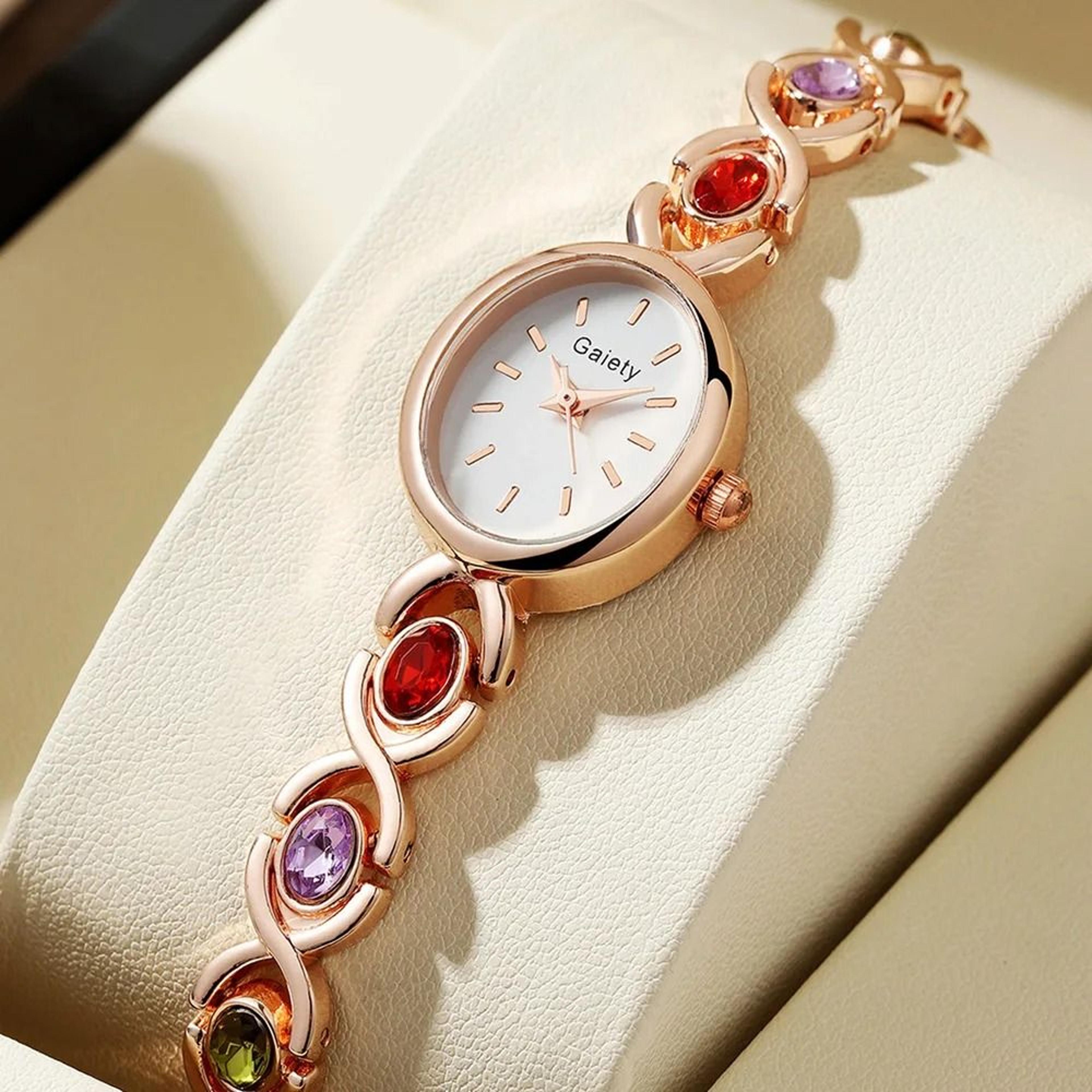 Elegant Oval Rhinestone Temperament Watch  Retro Luxury Quartz Wristwatch For Ladies Fashion And Da 6