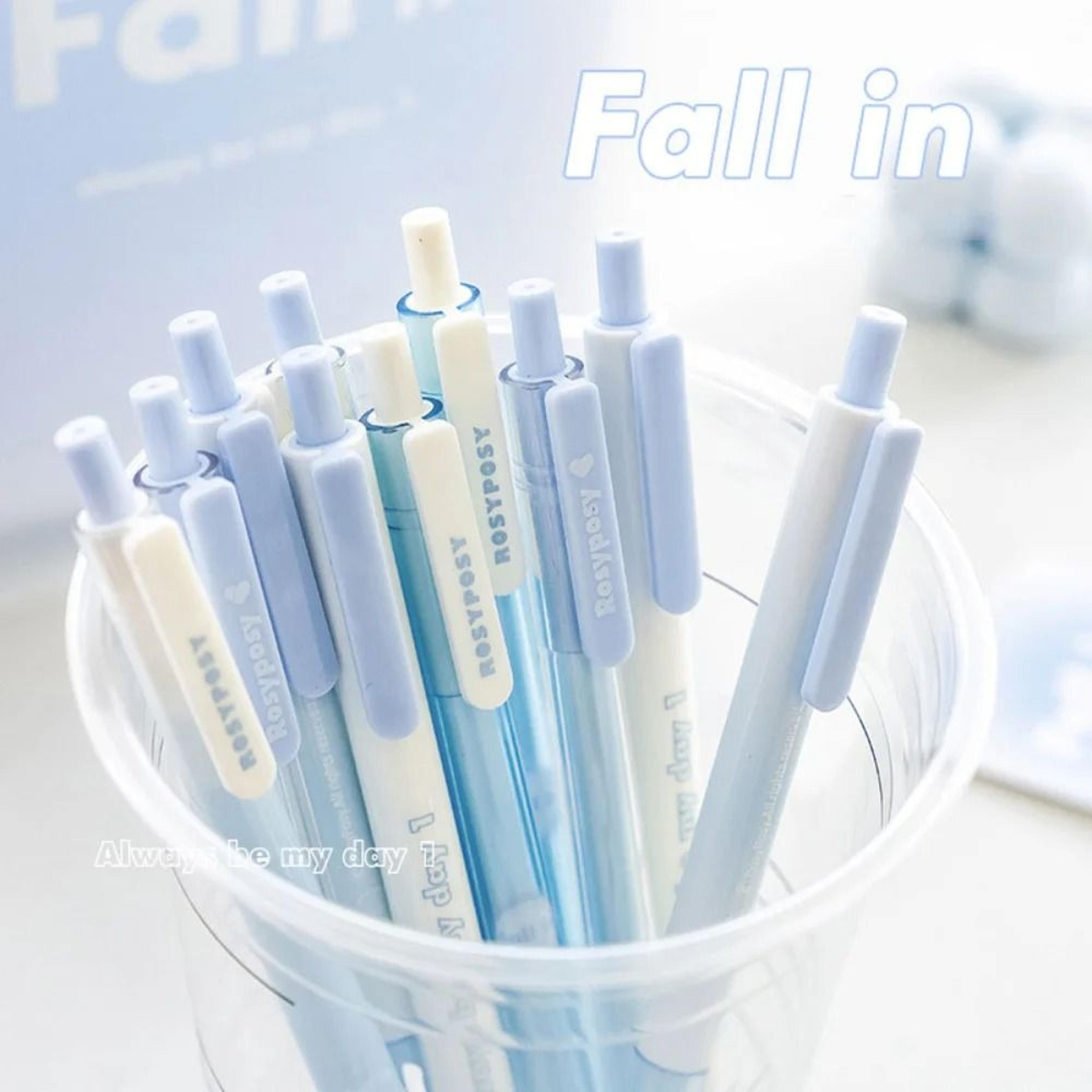 Aesthetic 5Piece Gradient Gel Pen Set  HighPerformance 05mm038mm INSStyle Pens For Journaling  Stud 4