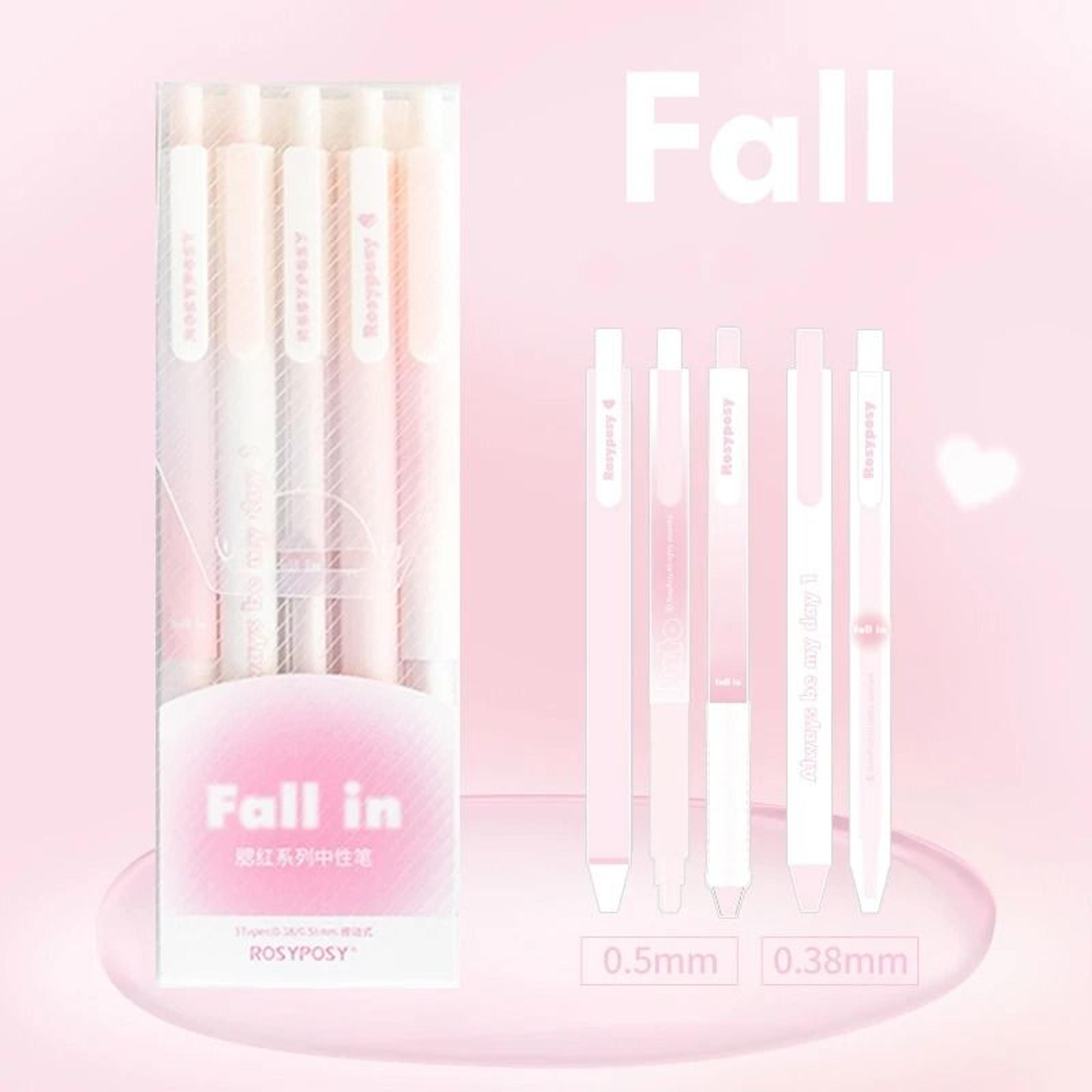Aesthetic 5Piece Gradient Gel Pen Set  HighPerformance 05mm038mm INSStyle Pens For Journaling  Stud 8