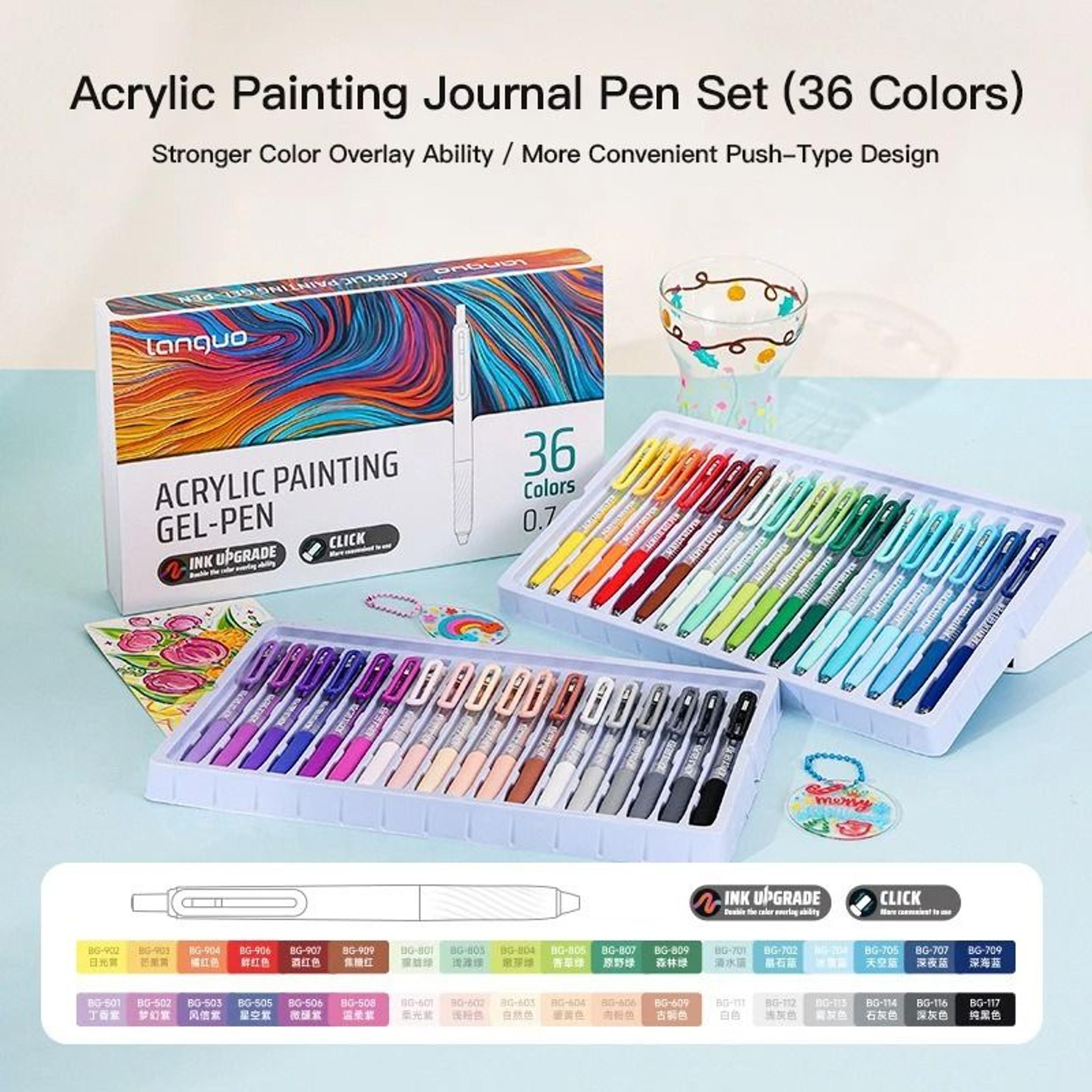 Acrylic Painting Gel Pen Set  Retractable 07 Mm Tip For Handbook Art Graffiti And Student Design 5
