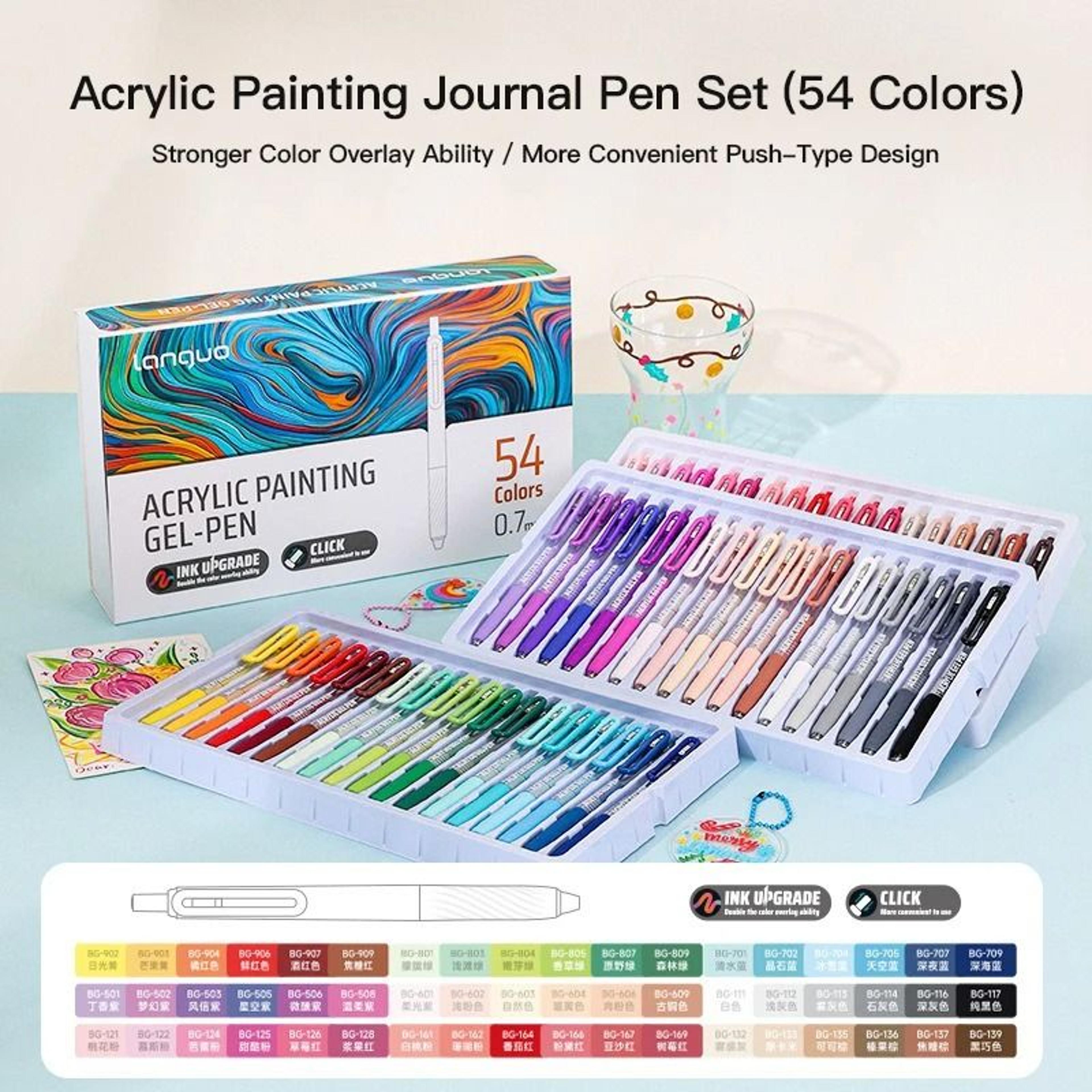 Acrylic Painting Gel Pen Set  Retractable 07 Mm Tip For Handbook Art Graffiti And Student Design 6
