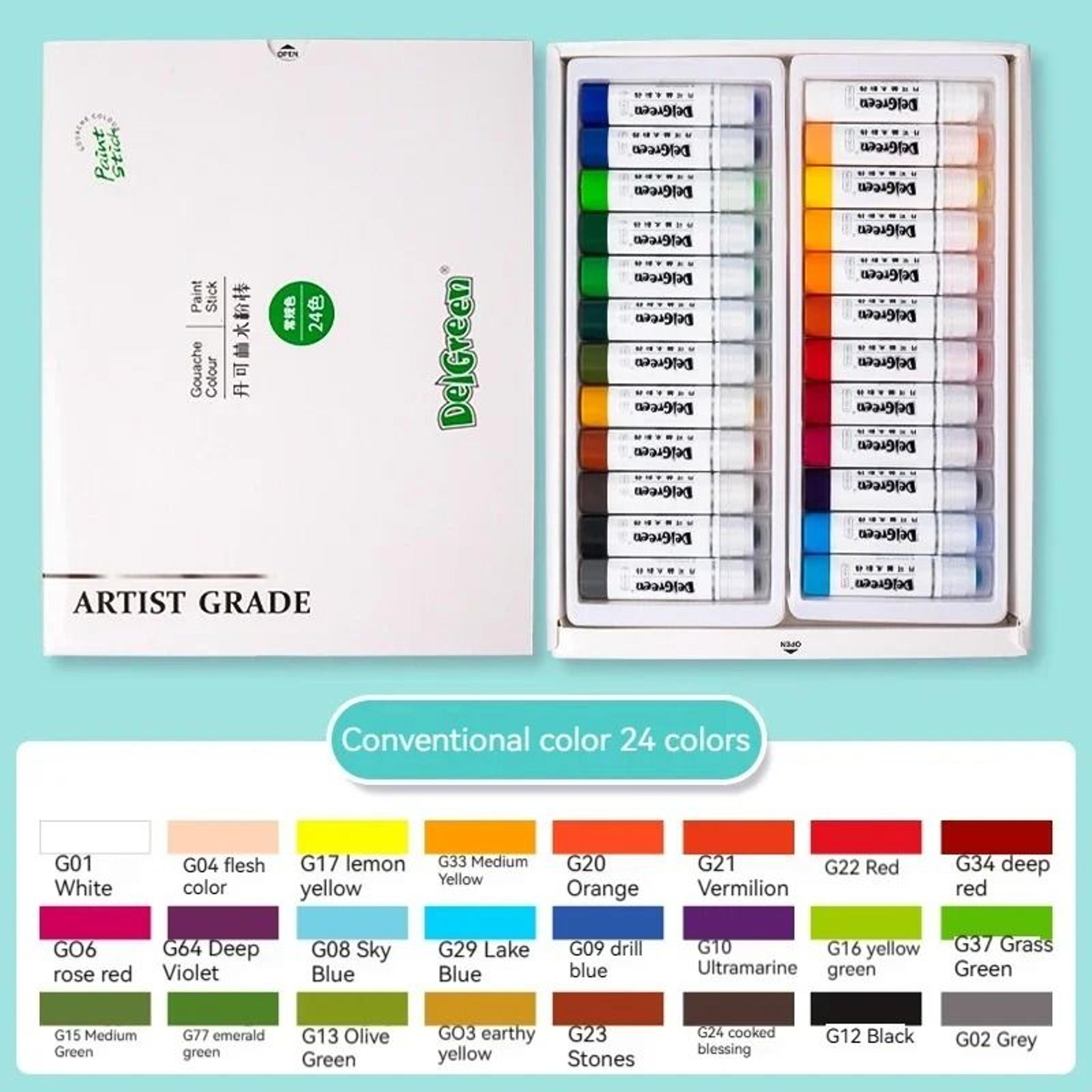 Soft Solid Gouache Paint Sticks  121824 Vibrant Colors Washable  NonToxic For Artists And Students 10