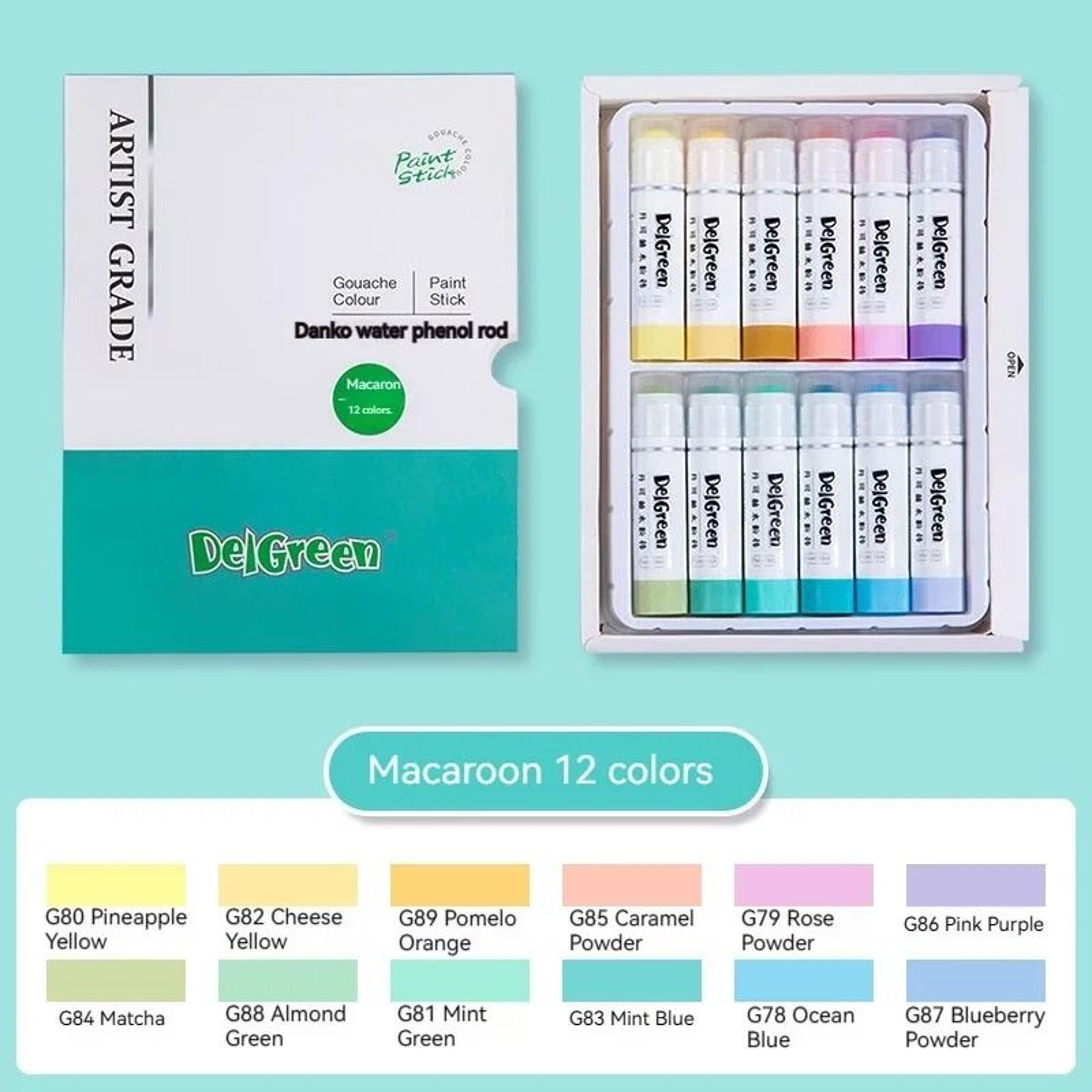 Soft Solid Gouache Paint Sticks  121824 Vibrant Colors Washable  NonToxic For Artists And Students 11