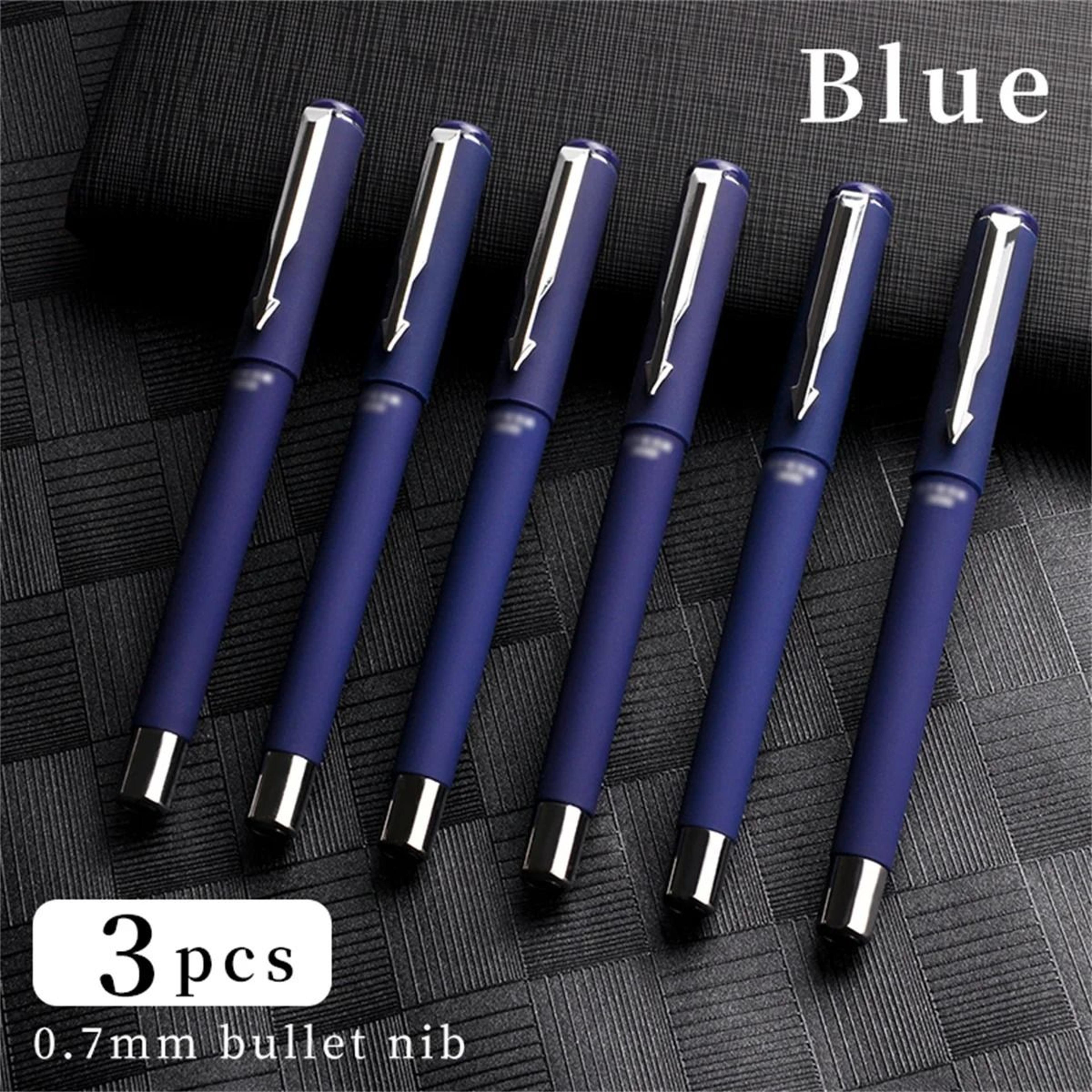 3Piece Executive Frosted Ballpoint Pen Set  07mm Titanium Steel Tip  UltraSmooth Neutral Ink For Hi 7