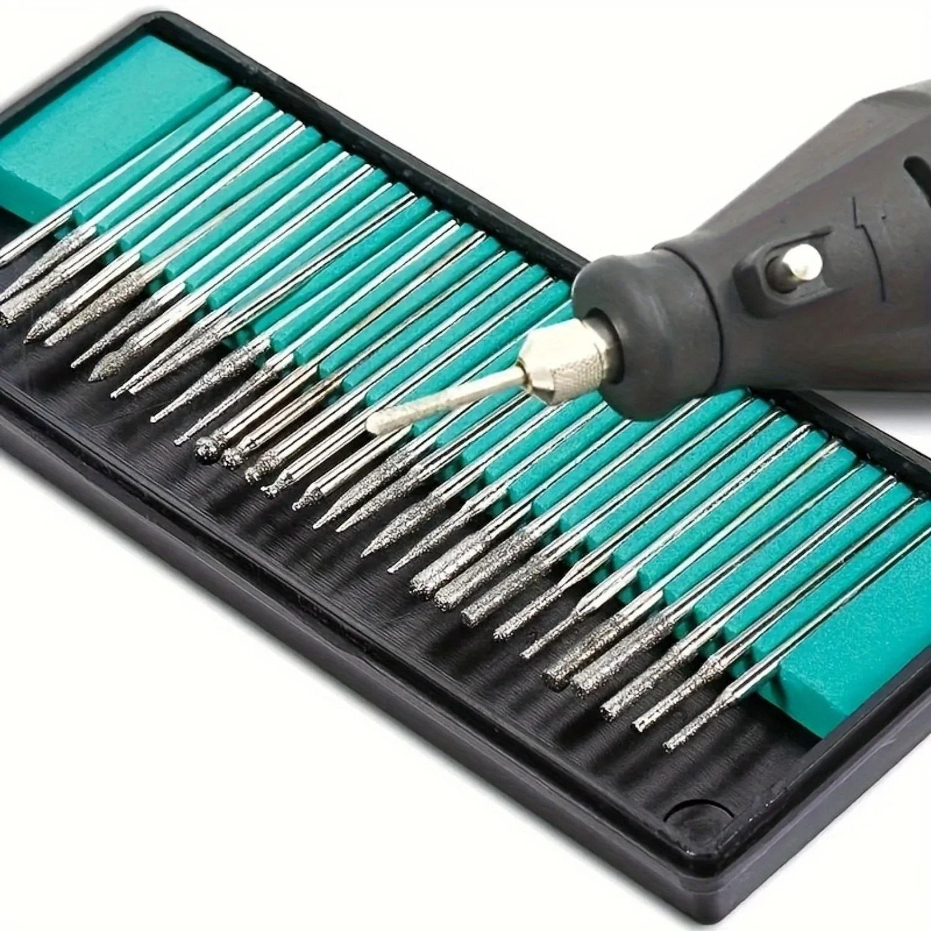 30-piece diamond burr drill bit set