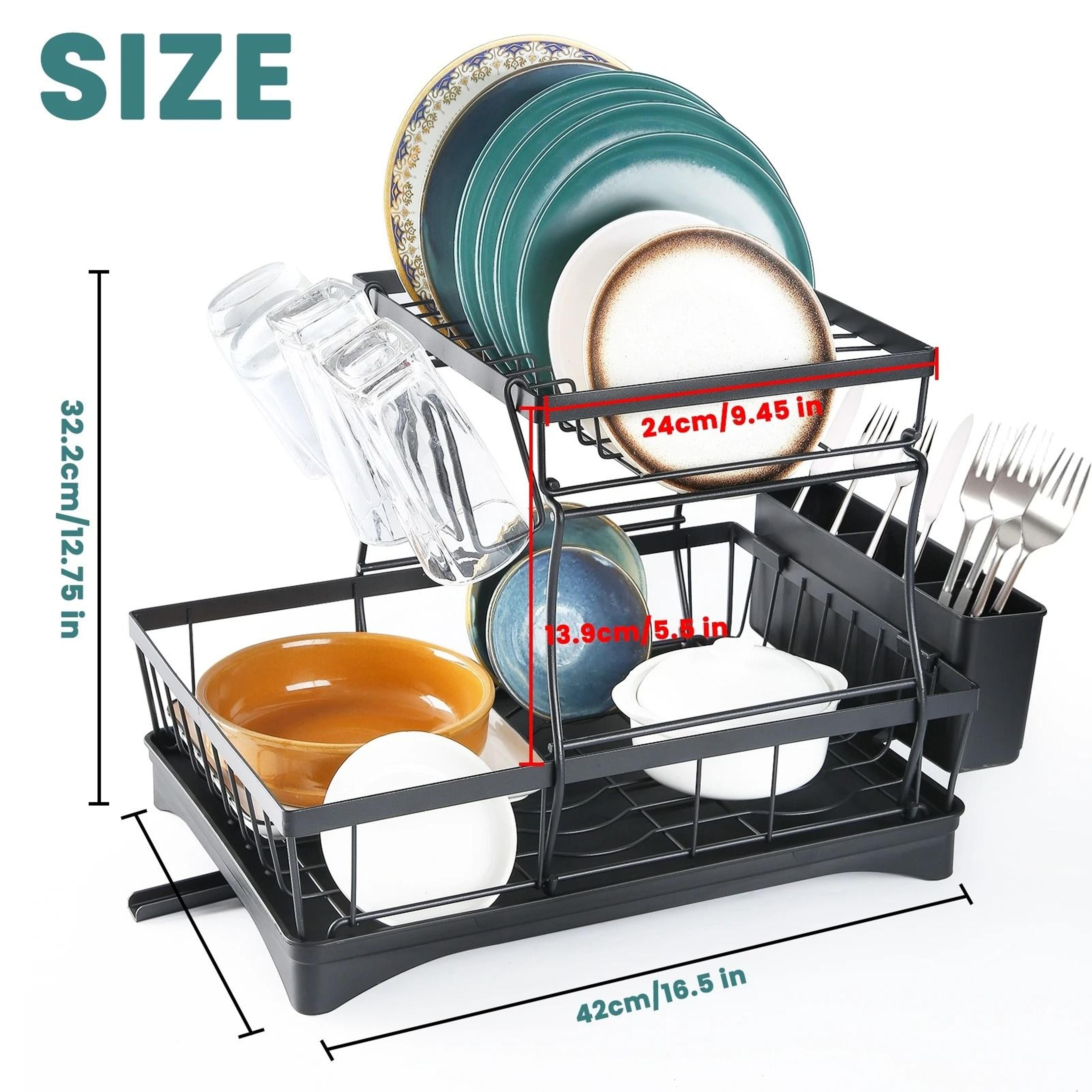 Large 2Tier Kitchen Dish Drying Rack 1