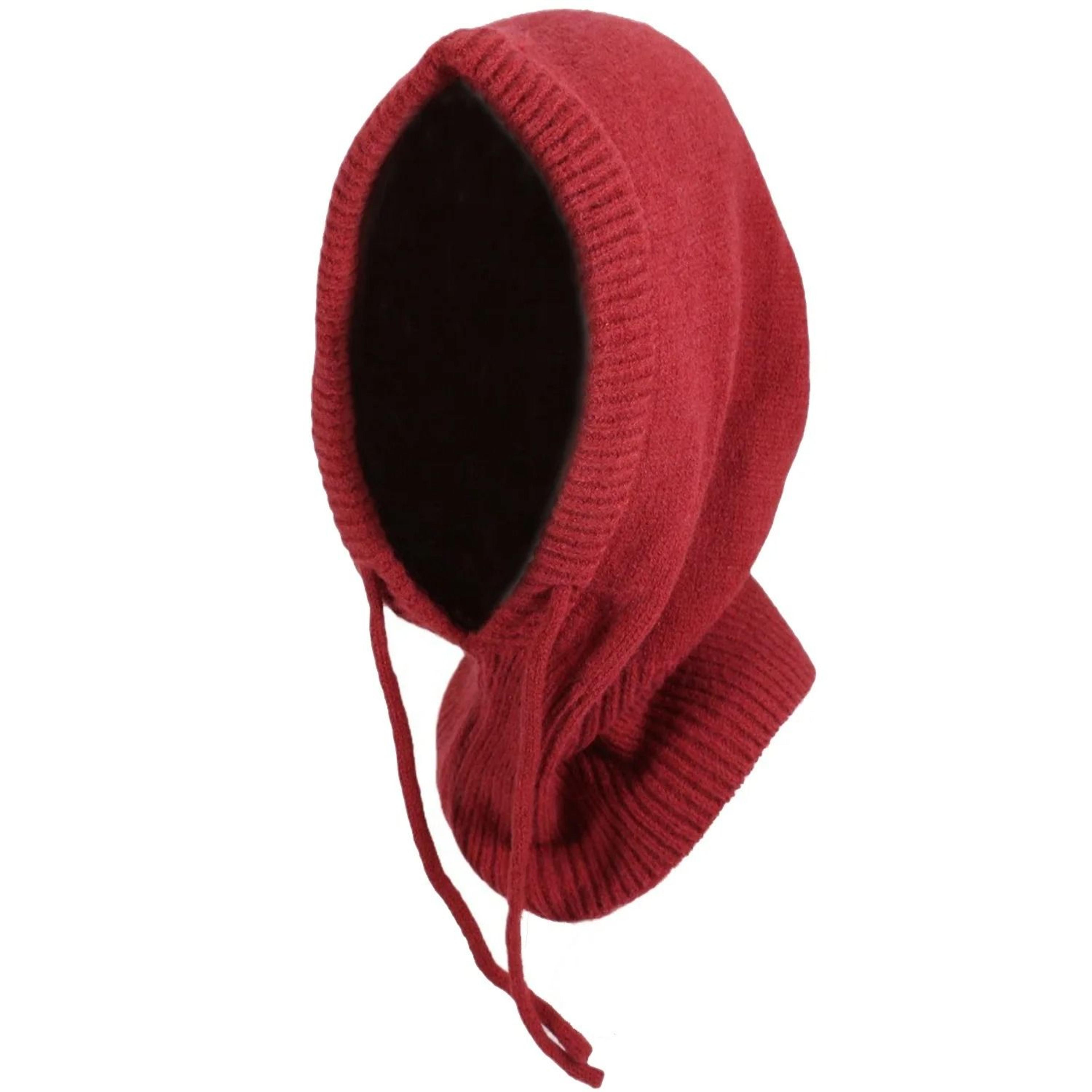 Korean Style Knitted Hooded Balaclava  OnePiece Thermal Neck Collar Beanie 9