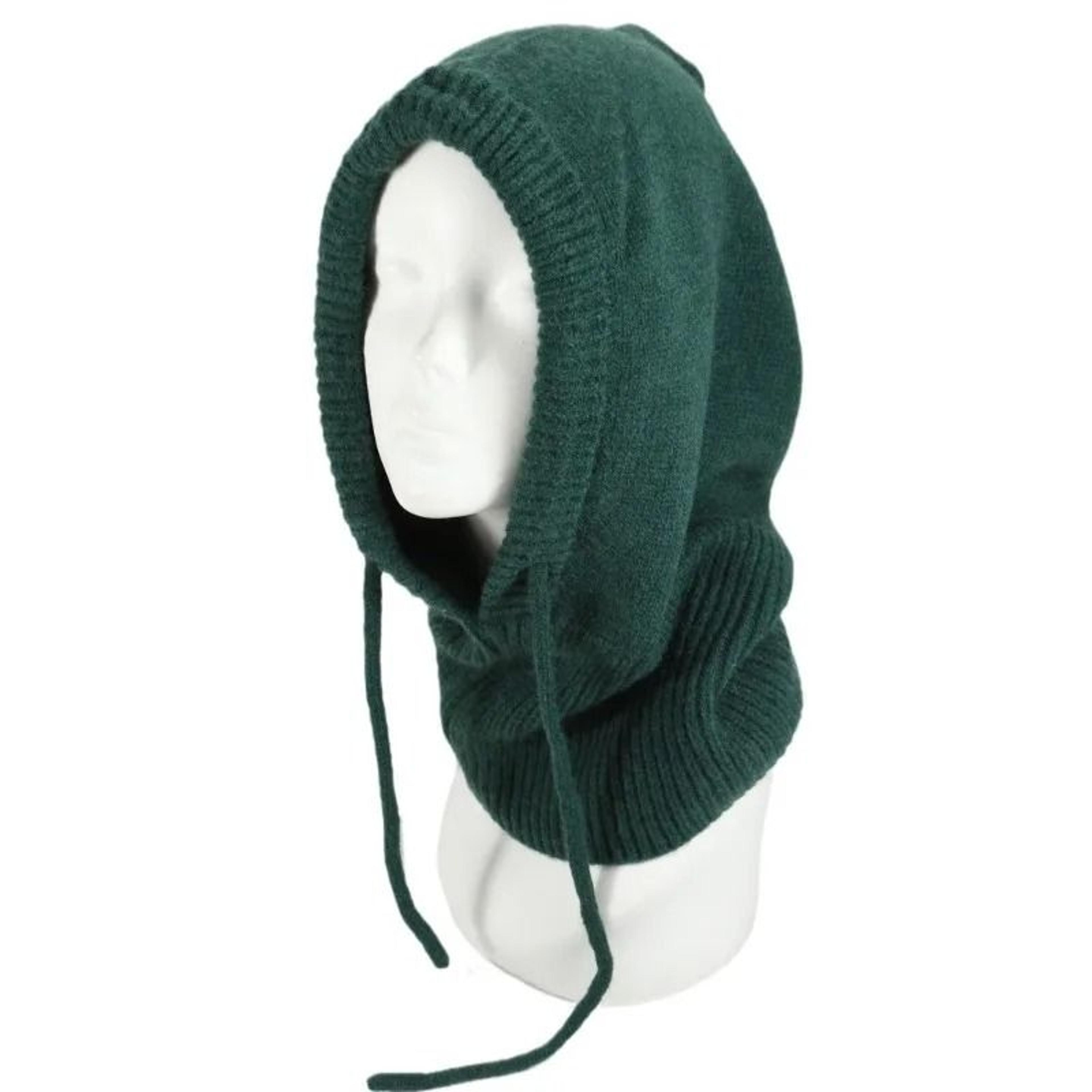 Korean Style Knitted Hooded Balaclava  OnePiece Thermal Neck Collar Beanie 4