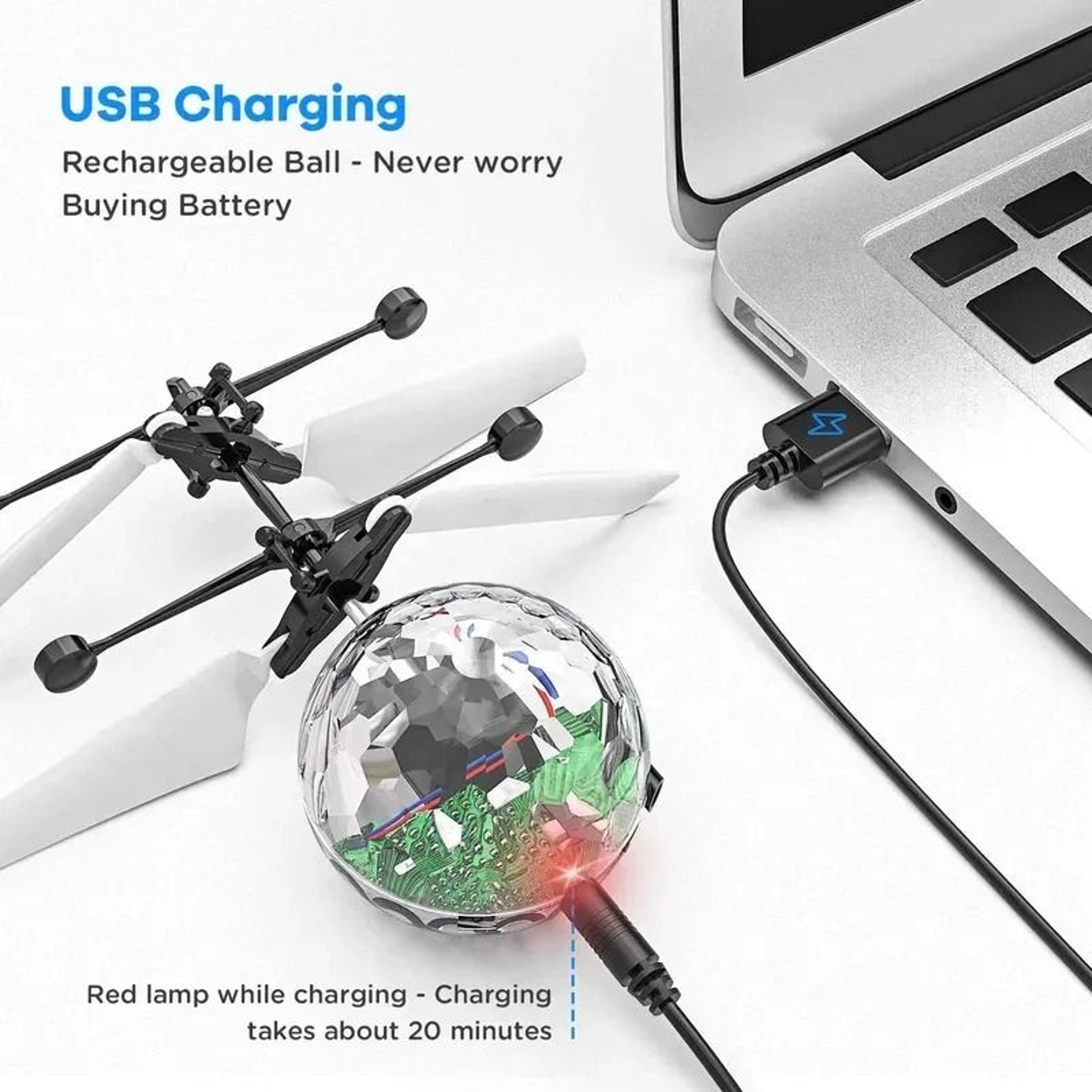 Luminous Floating Crystal Ball  Infrared Sensing  Gesture Control Flying Toy 4