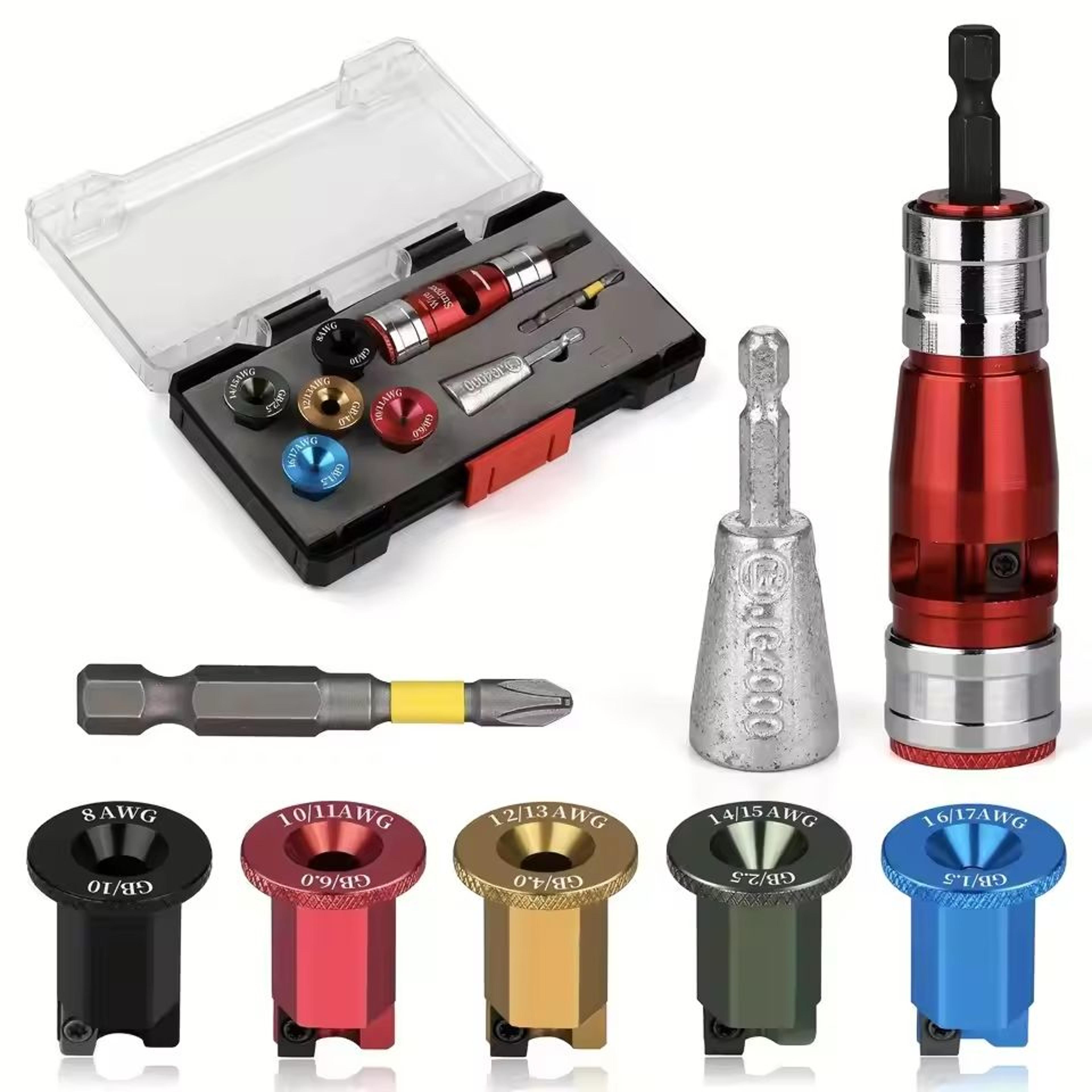 8in1 Bit Stripper And Twist Tool Set  IndustrialGrade Electrician Quick Stripping Kit 0