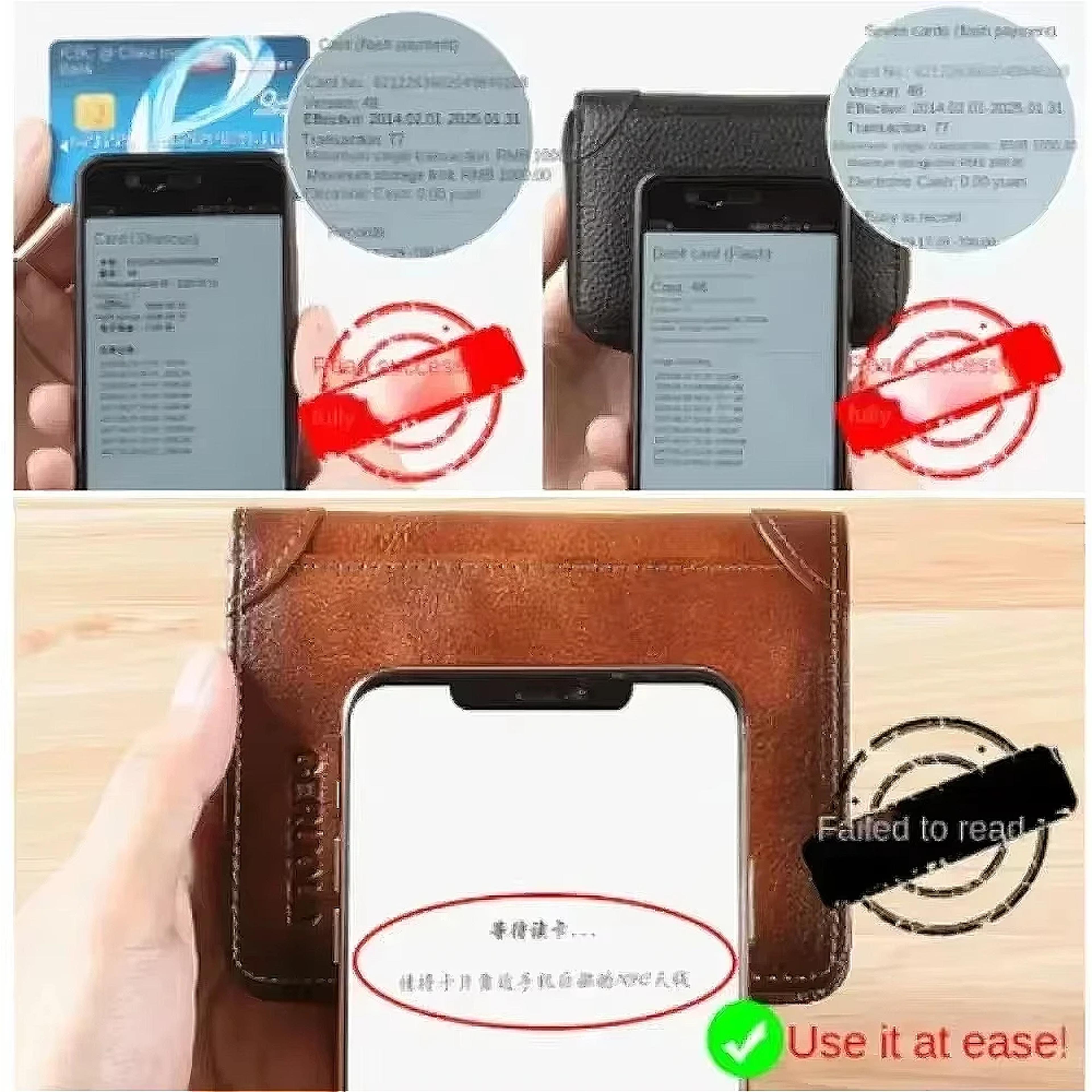 Men RFID Blocking Leather Wallet  Premium Trifold Card Holder 3