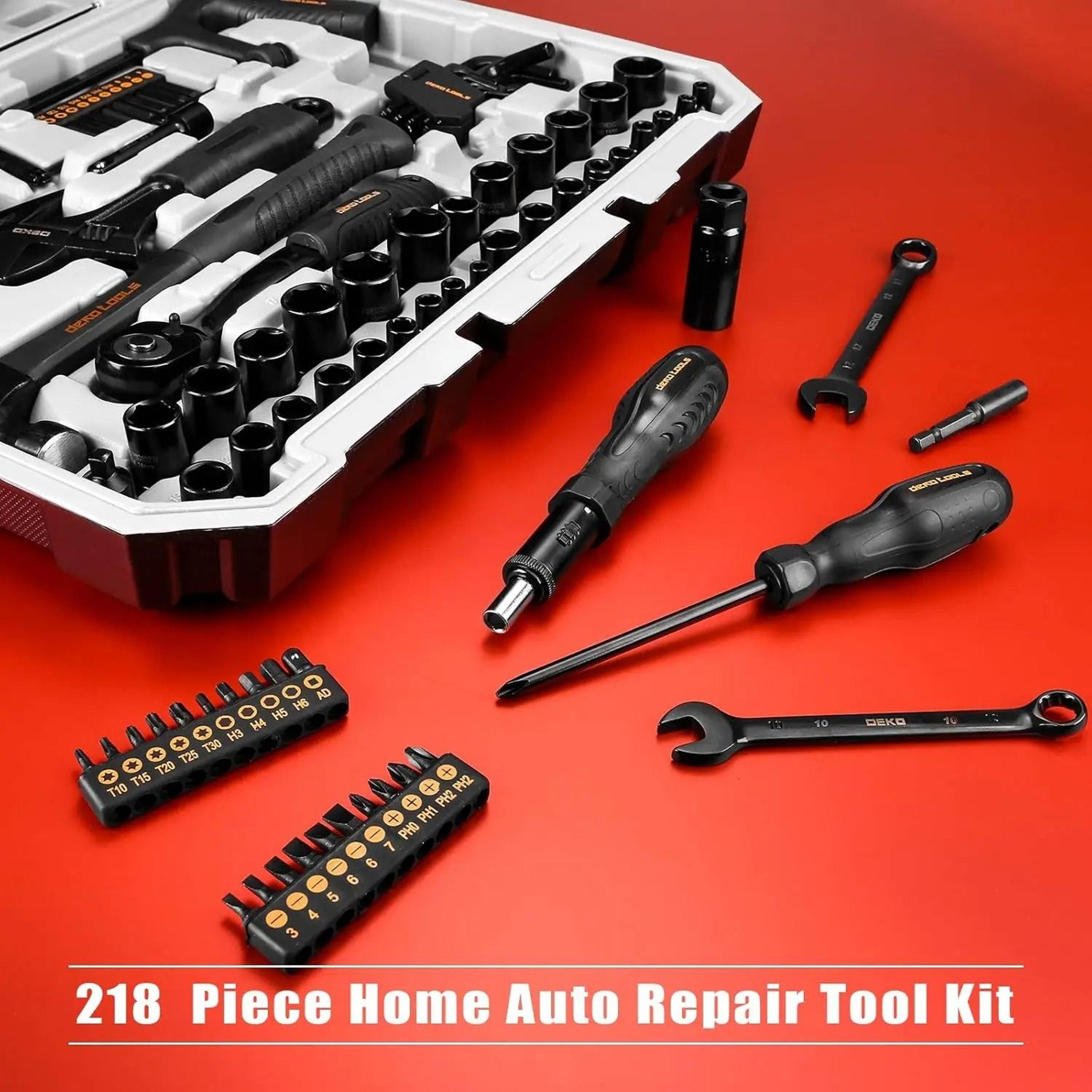 218Piece General Household Hand Tool Kit  Professional Home  Auto Repair Set 4
