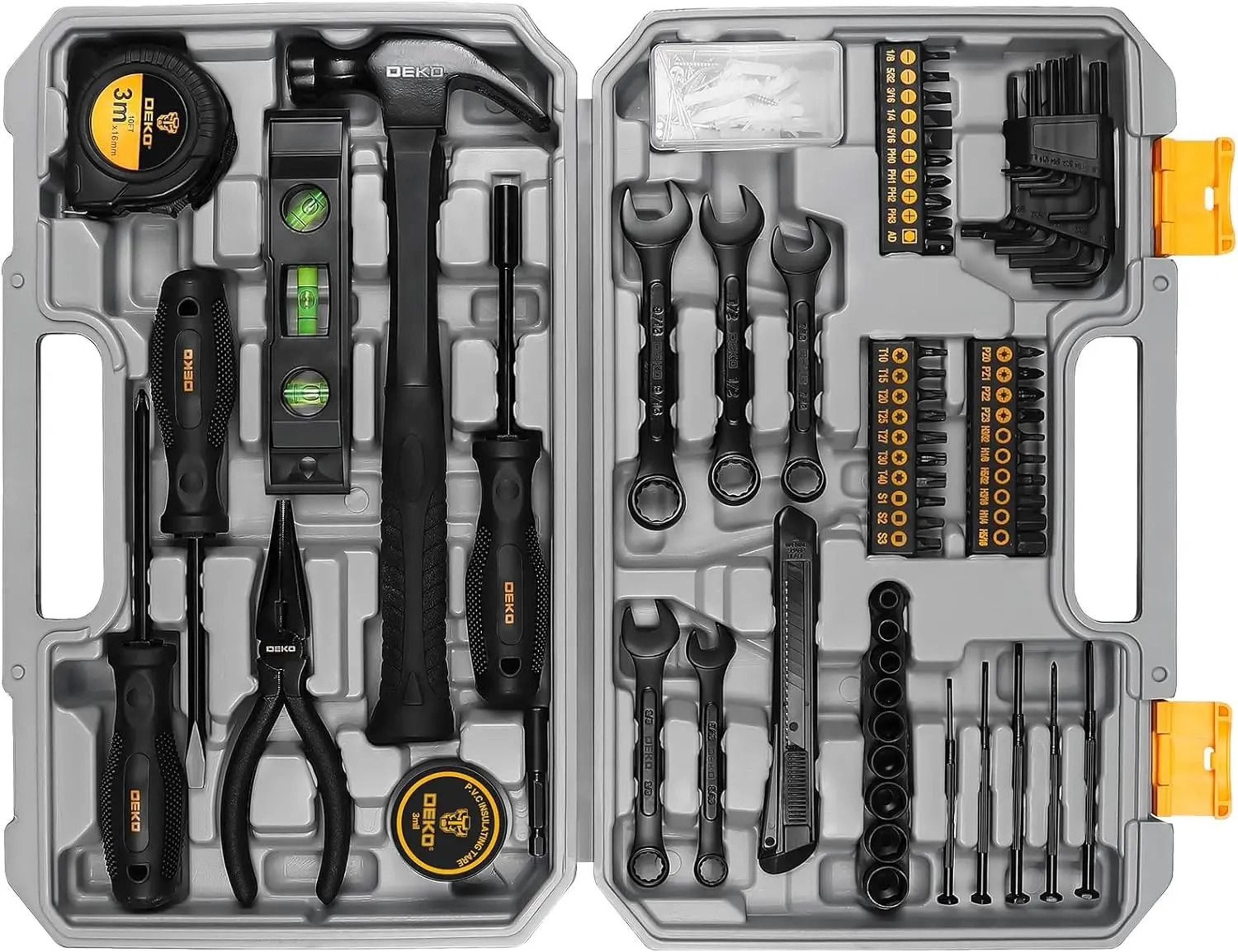 148Piece Basic Hand Toolbox Set  Professional Home Repair  Maintenance Kit 0