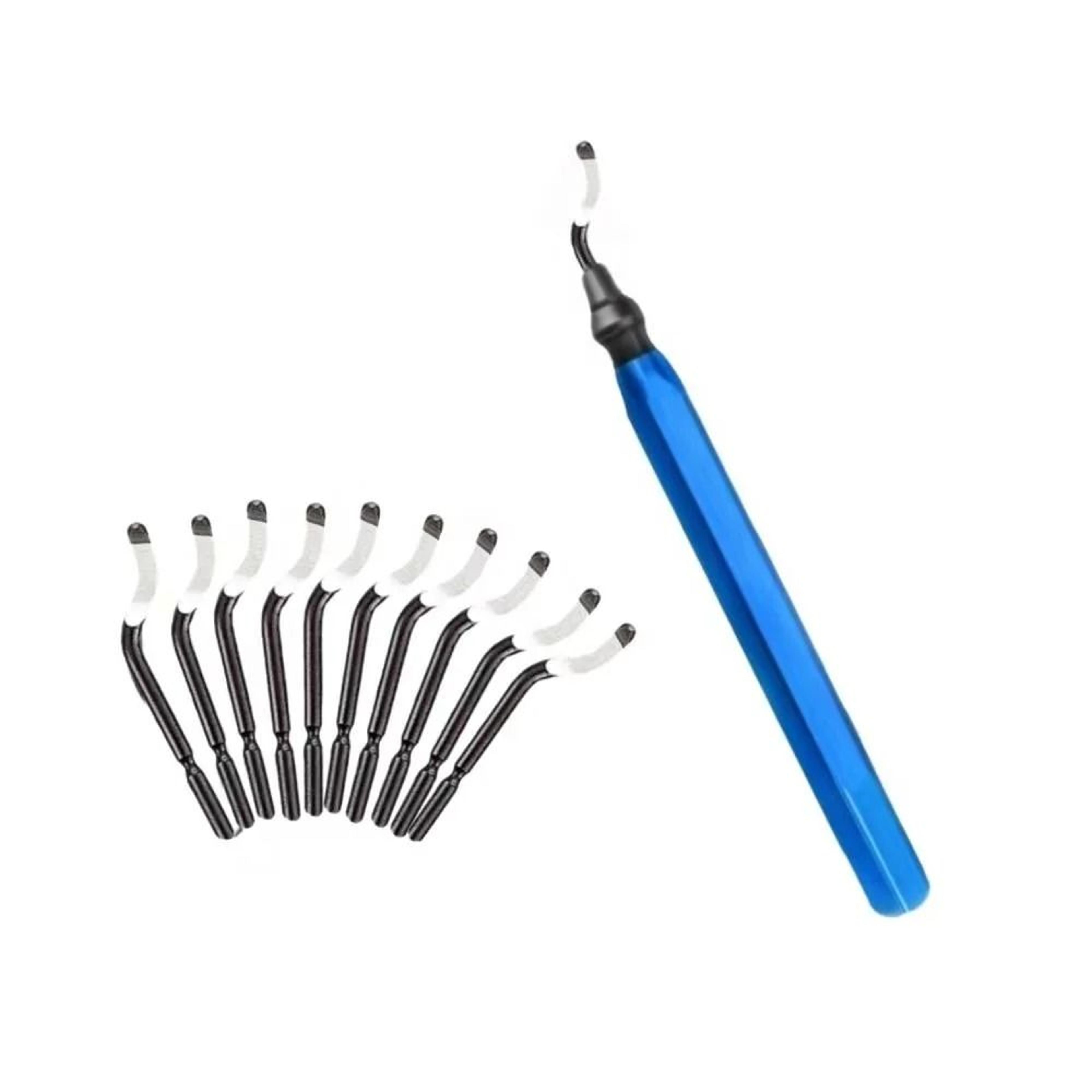 Deburring Tool Set  11Piece HighSpeed Steel Finishing Kit 7