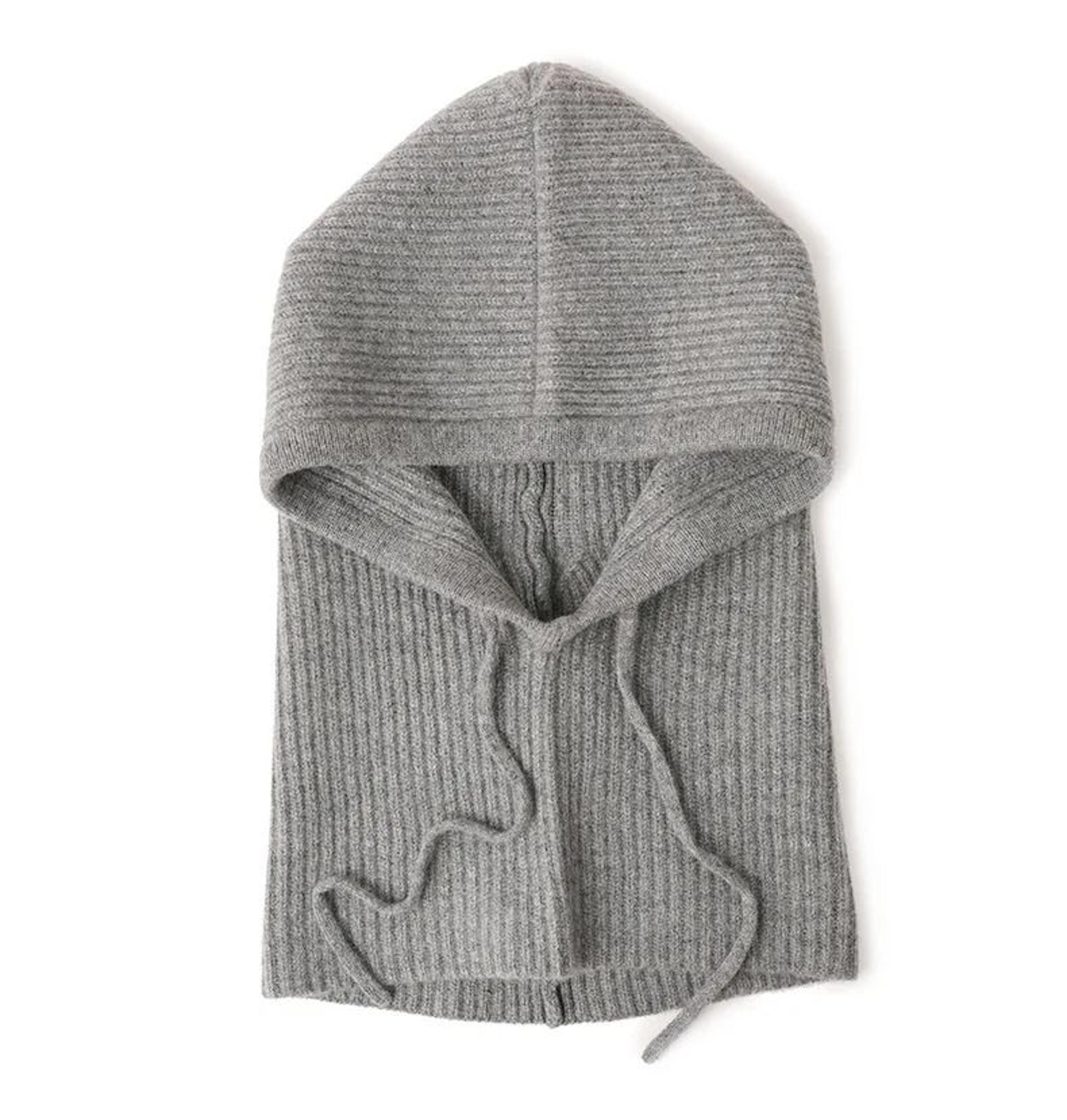 100 Pure Wool Knitted Thermal Balaclava Hood 9