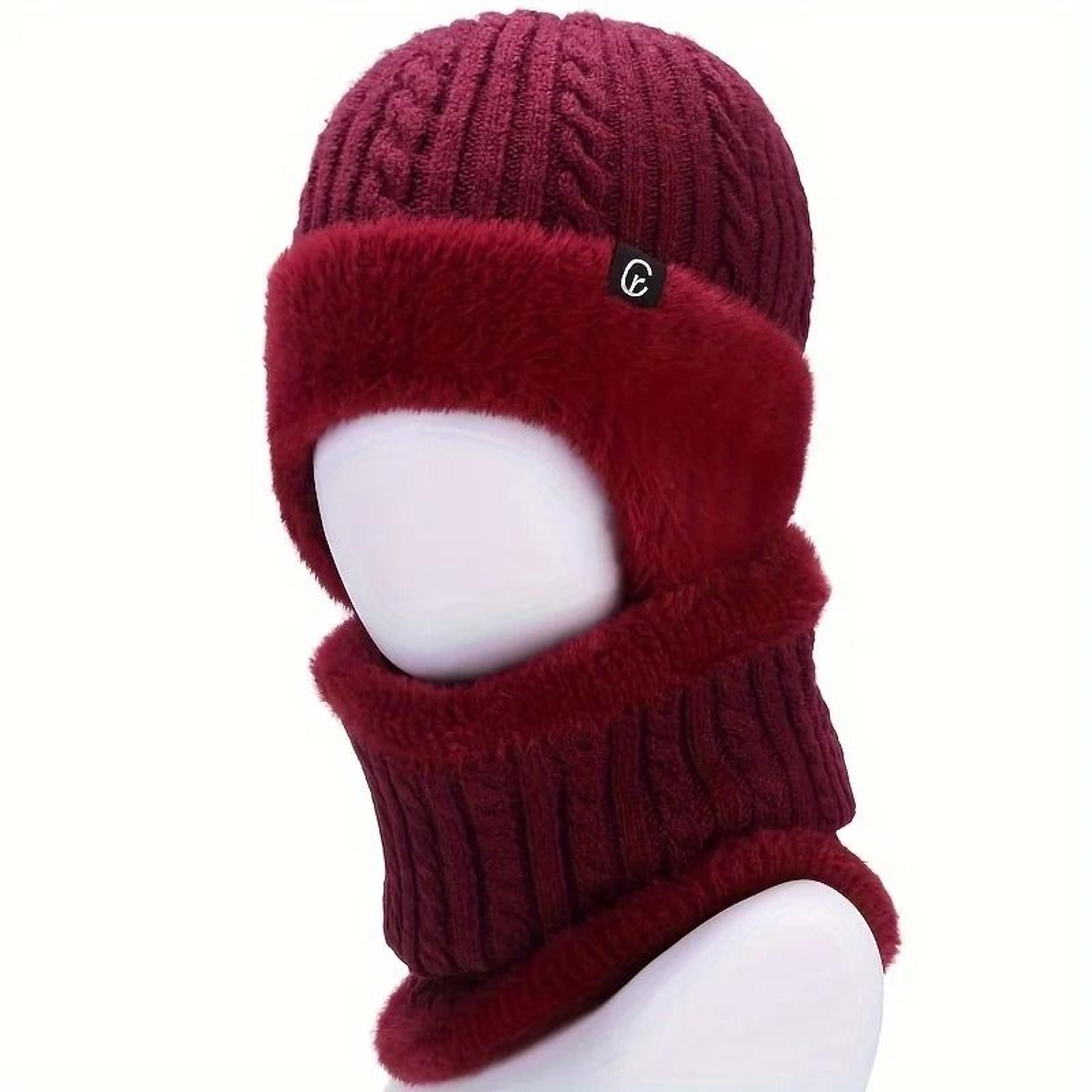 Elderly Thermal Knitted Winter Hat With Ear Protection 5