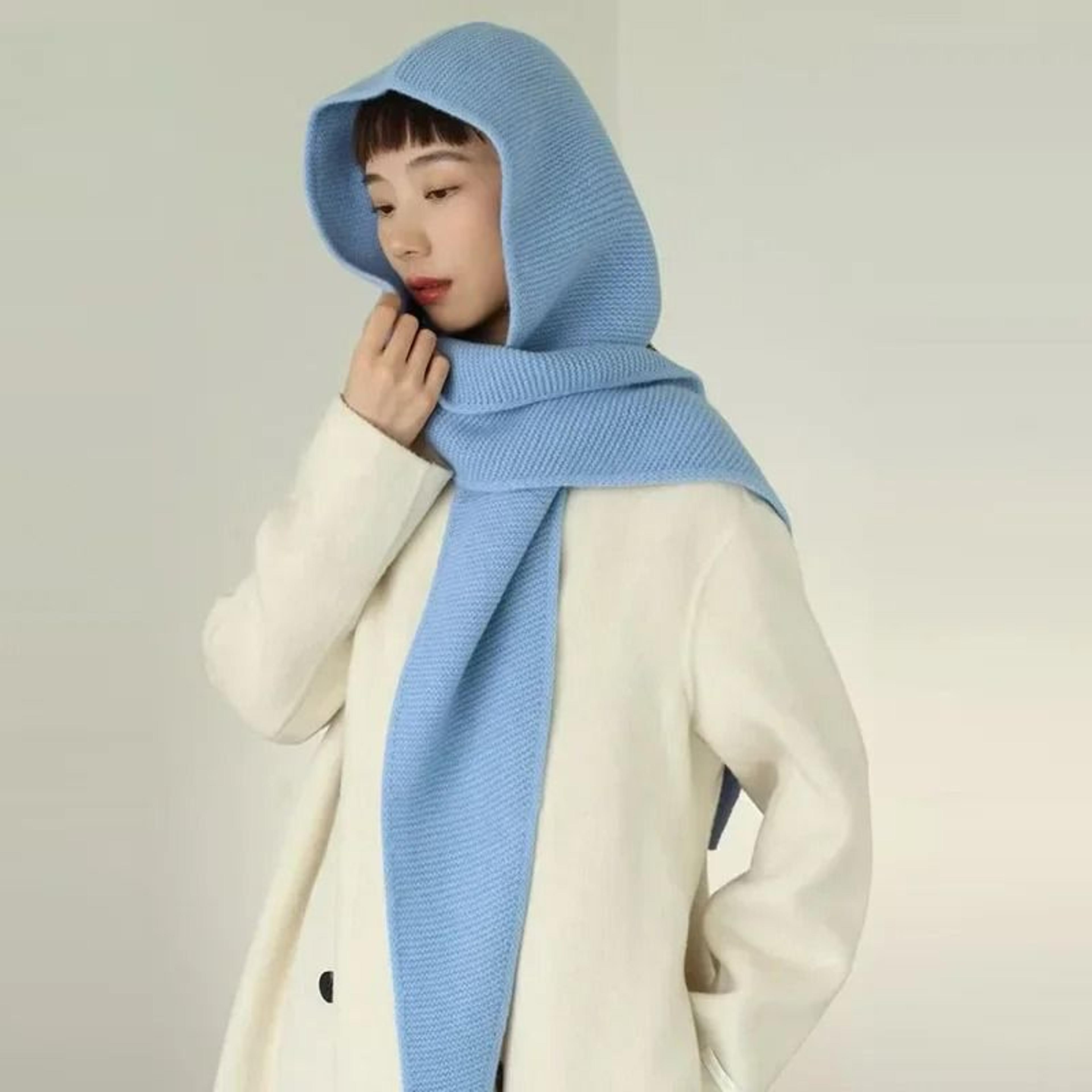 100 Pure Wool Oversize Sophie Scarf And Balaclava Hood 9