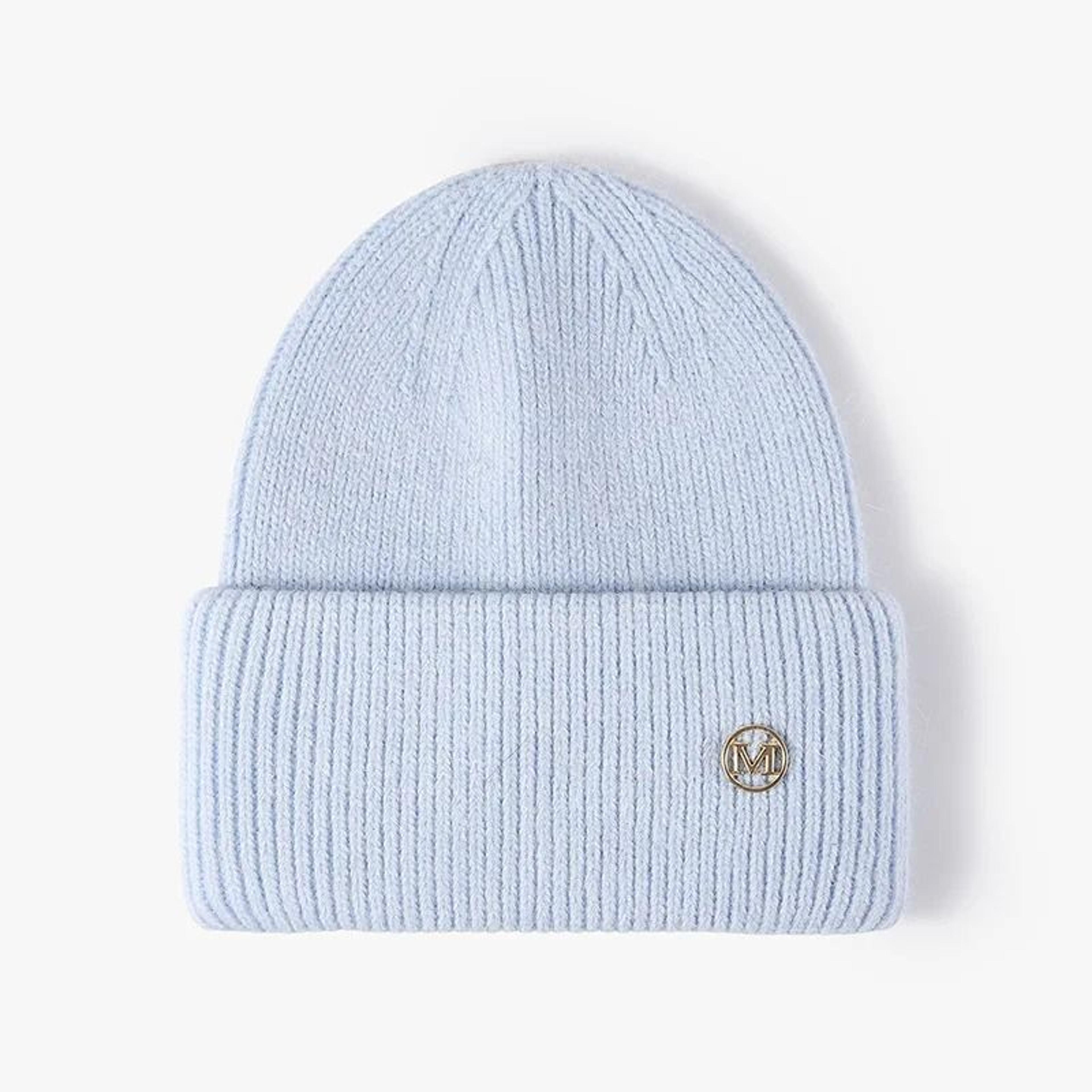 Womens Premium Rabbit Fur Blend Thermal Beanie 12