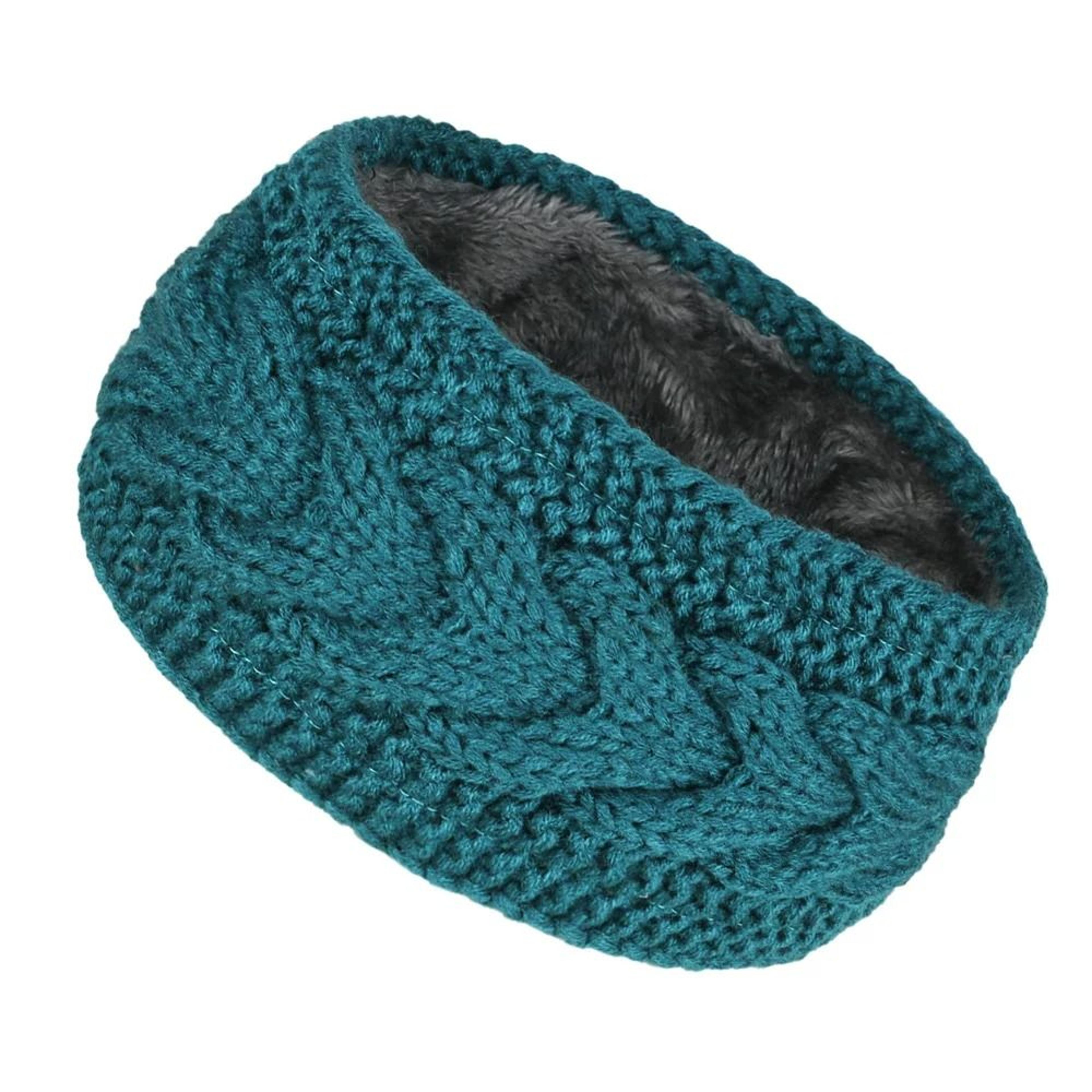 Thermal VelvetLined Knitted Winter Headband 2