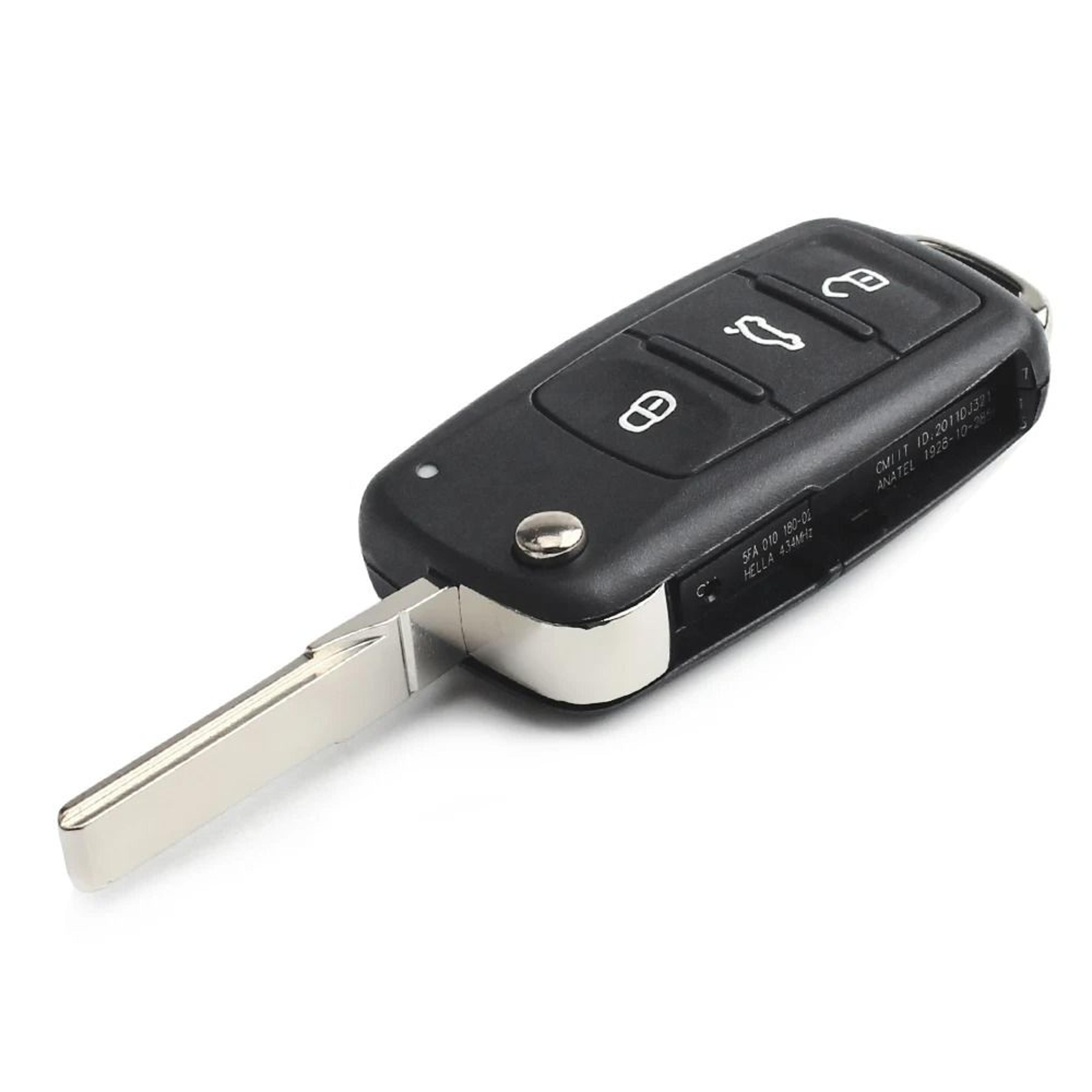 Folding Remote Key Shell Replacement For Volkswagen Seat  Skoda 5