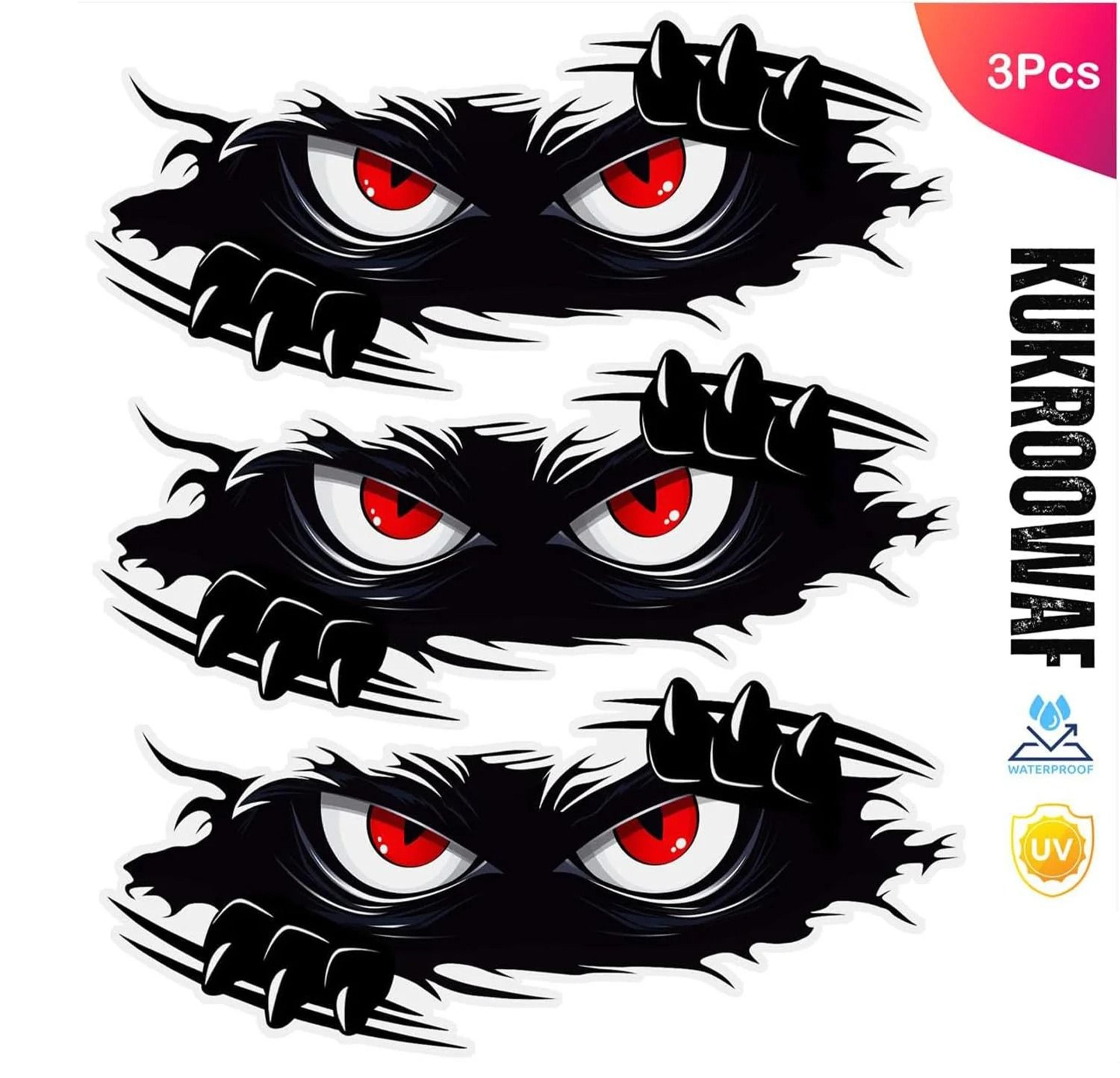 3Piece Peeking Monster HighContrast 3D Vinyl Decal Set 5
