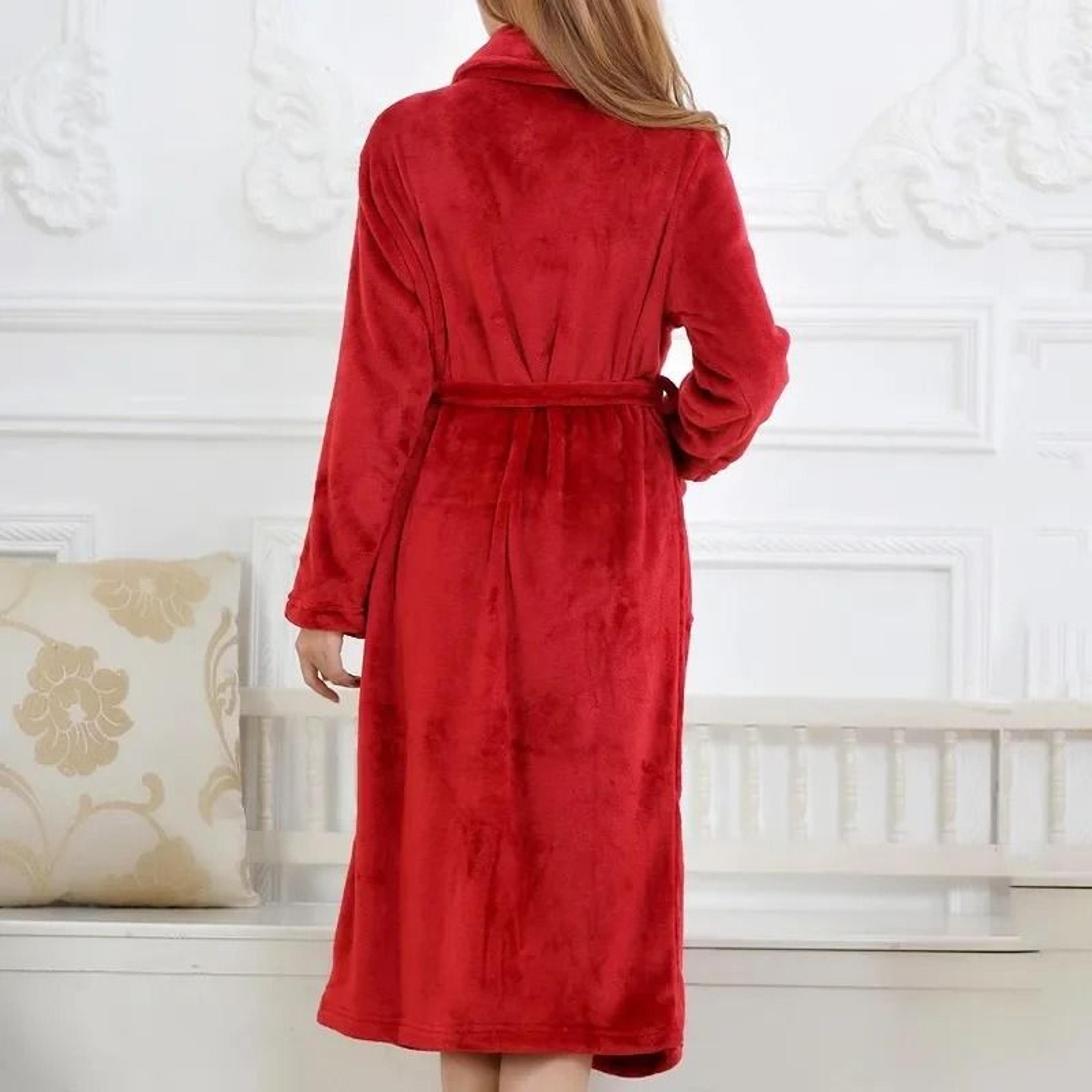 UltraWarm Coral Fleece Long Kimono Robe 4