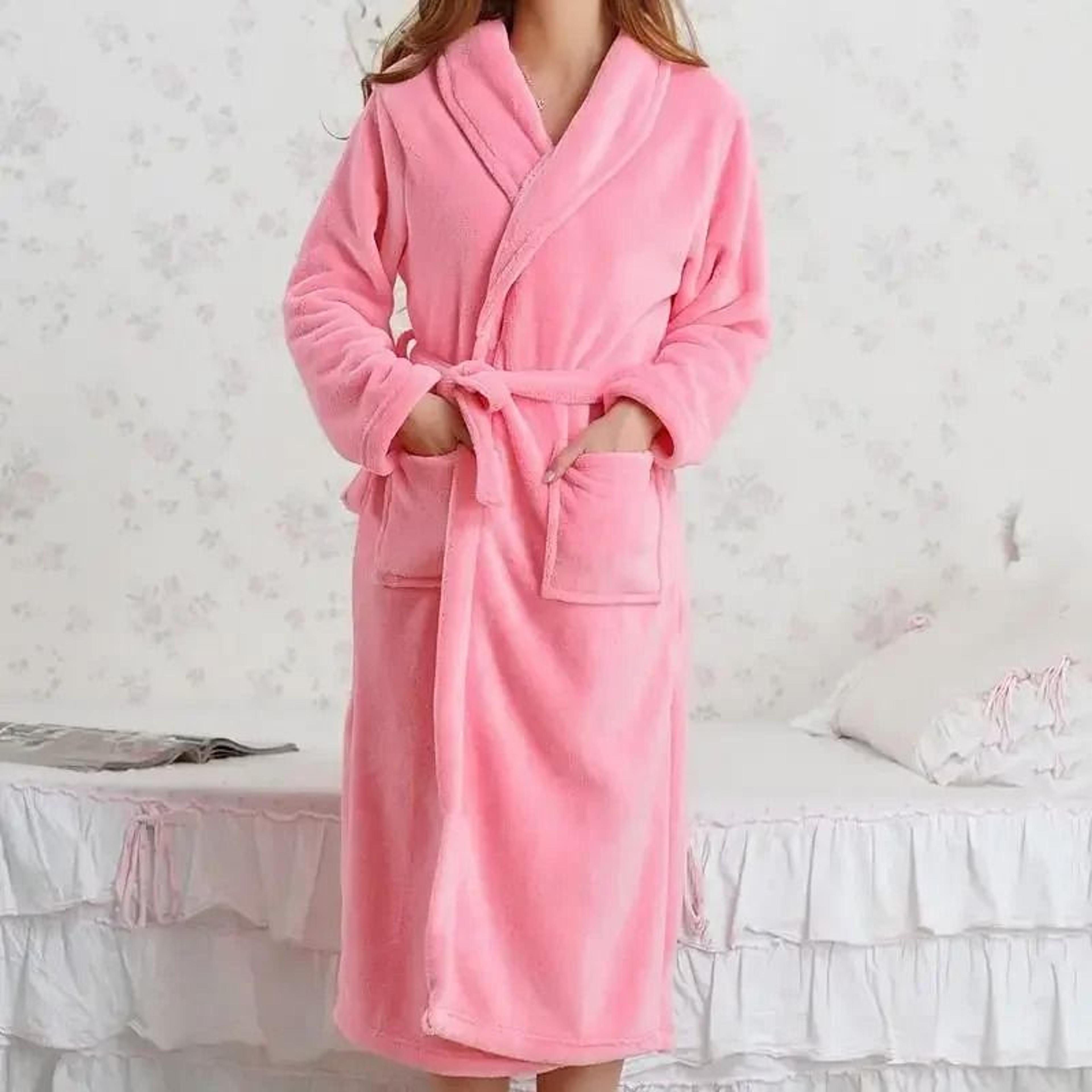 UltraWarm Coral Fleece Long Kimono Robe 18