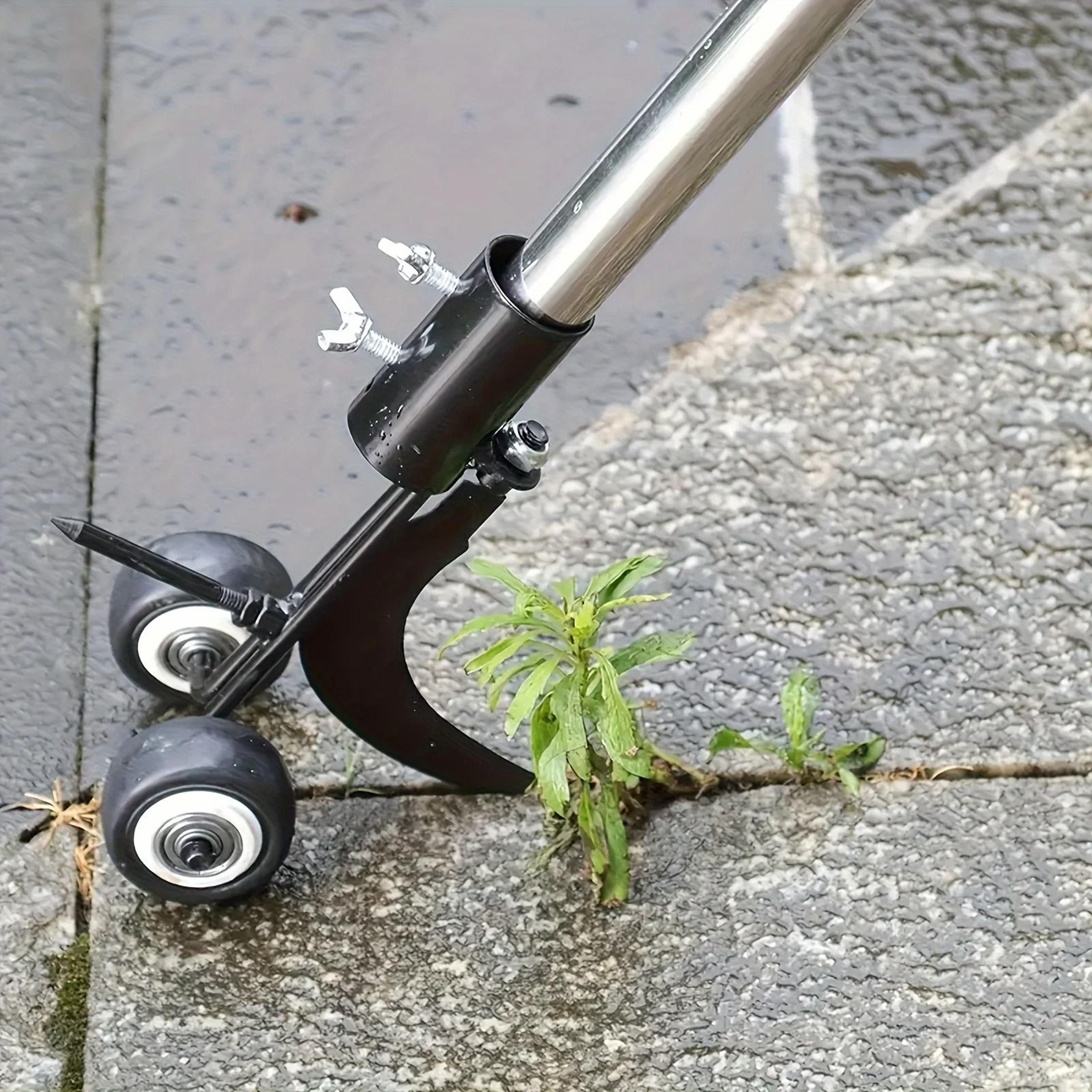 Metal Weeder With Wheels  Handheld Gap Weeding Tool For Driveways  Sidewalks 3