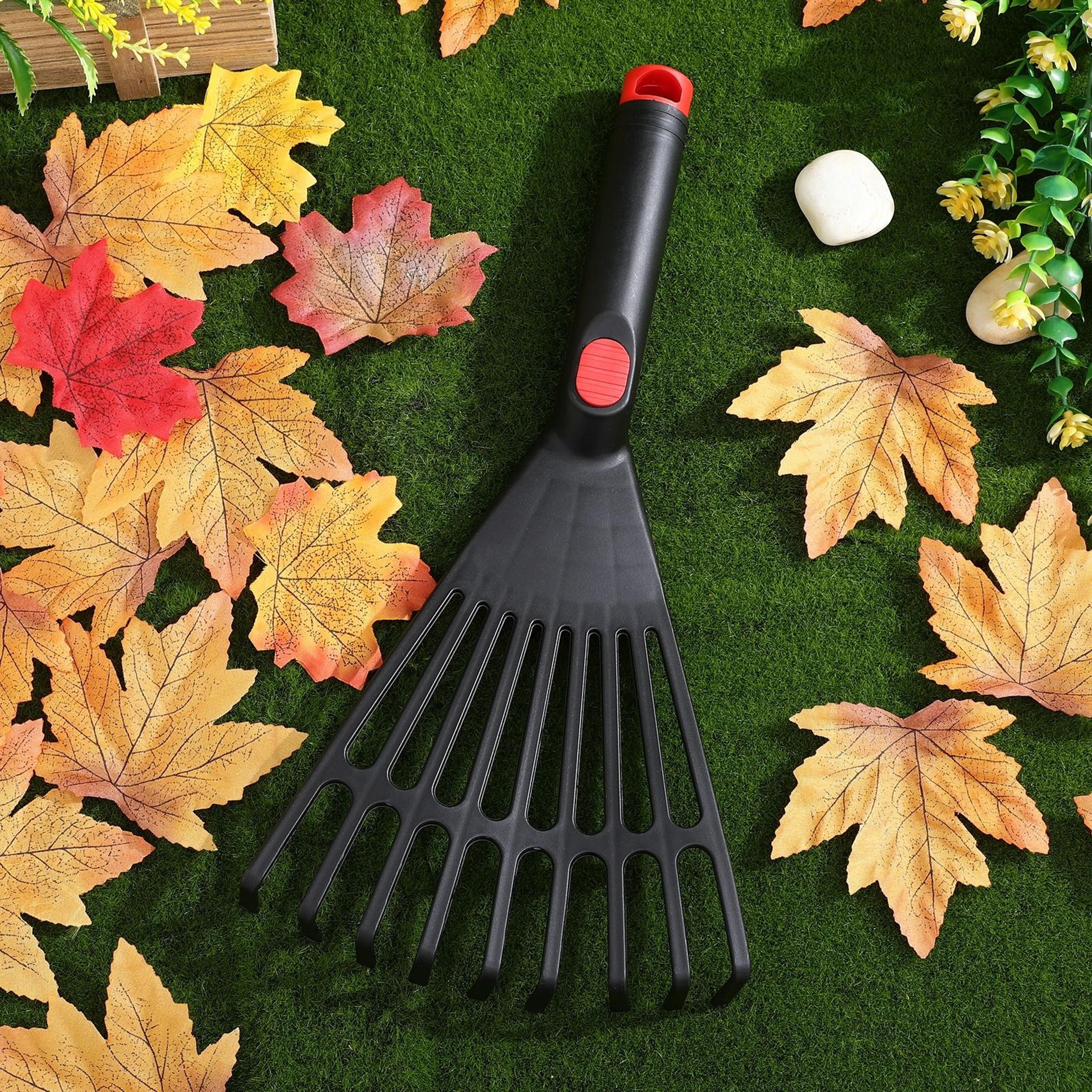 Durable Plastic Leaf Rake  Essential Hand Tool For Garden Cleaning 1