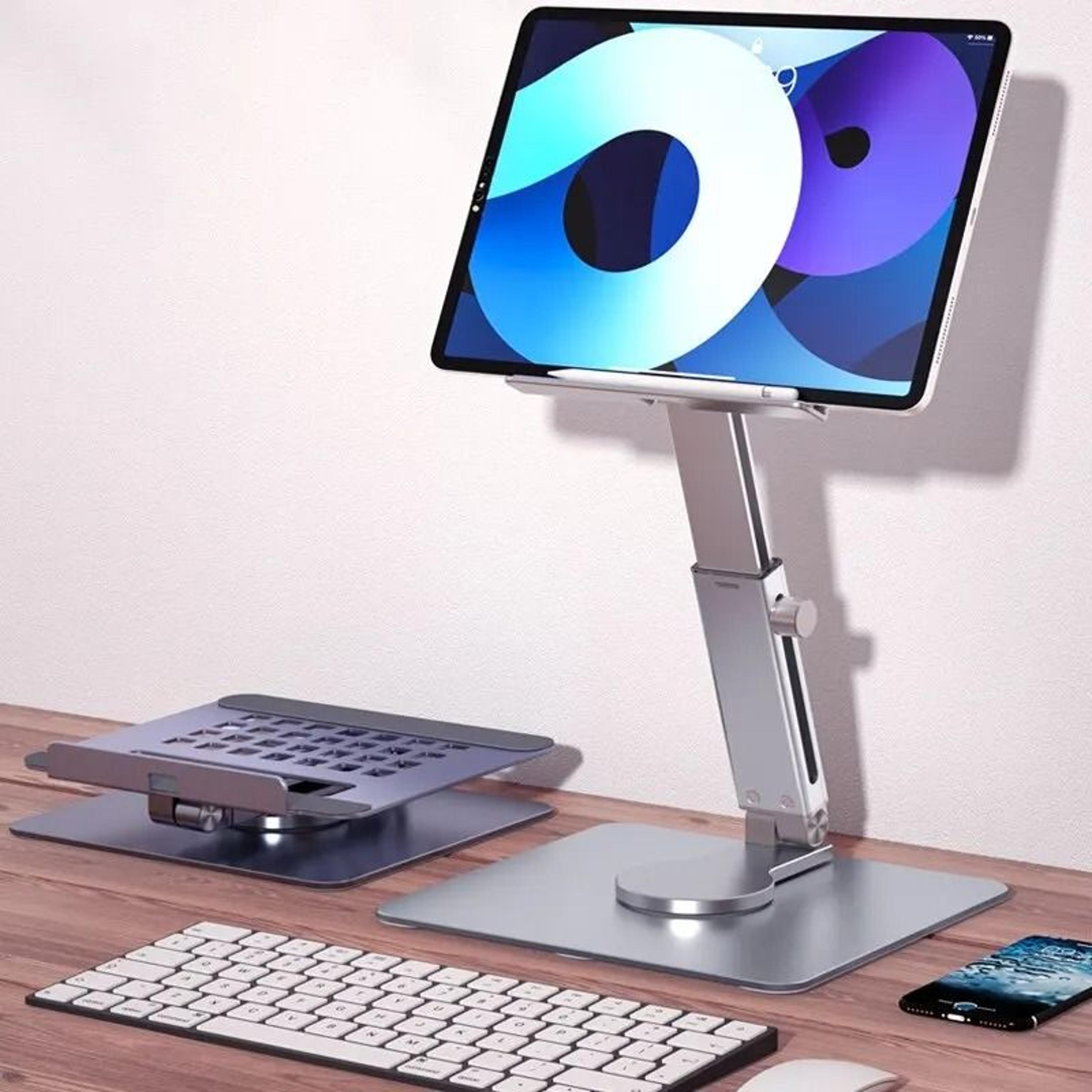 Aluminum Rotating Tablet Stand  HeavyDuty 360 Desktop Riser 3