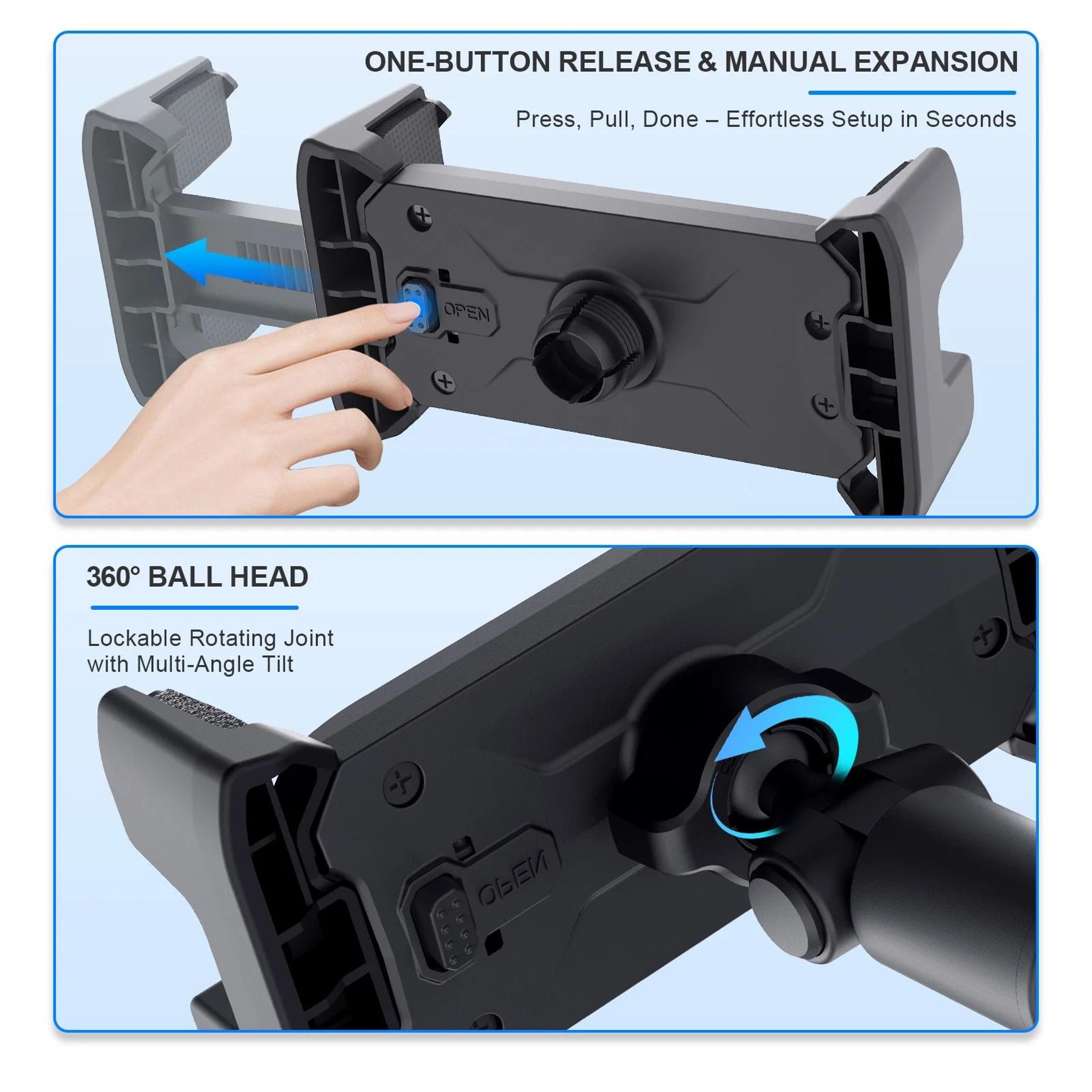 Tripod Floor Tablet Stand  Adjustable HeavyDuty Tablet Support 4
