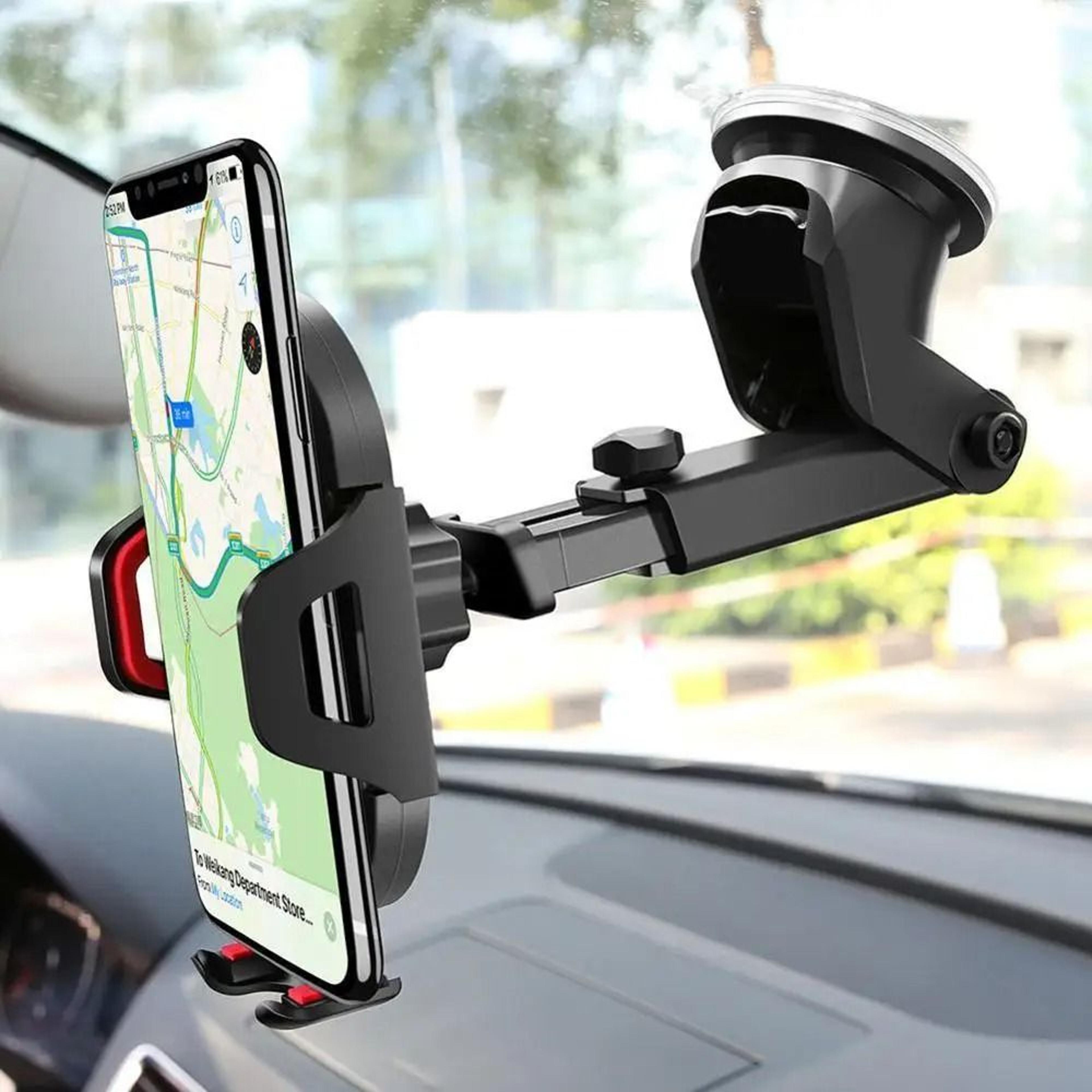 heavy-duty sucker car mount – universal anti-shake dashboard & windshield holder