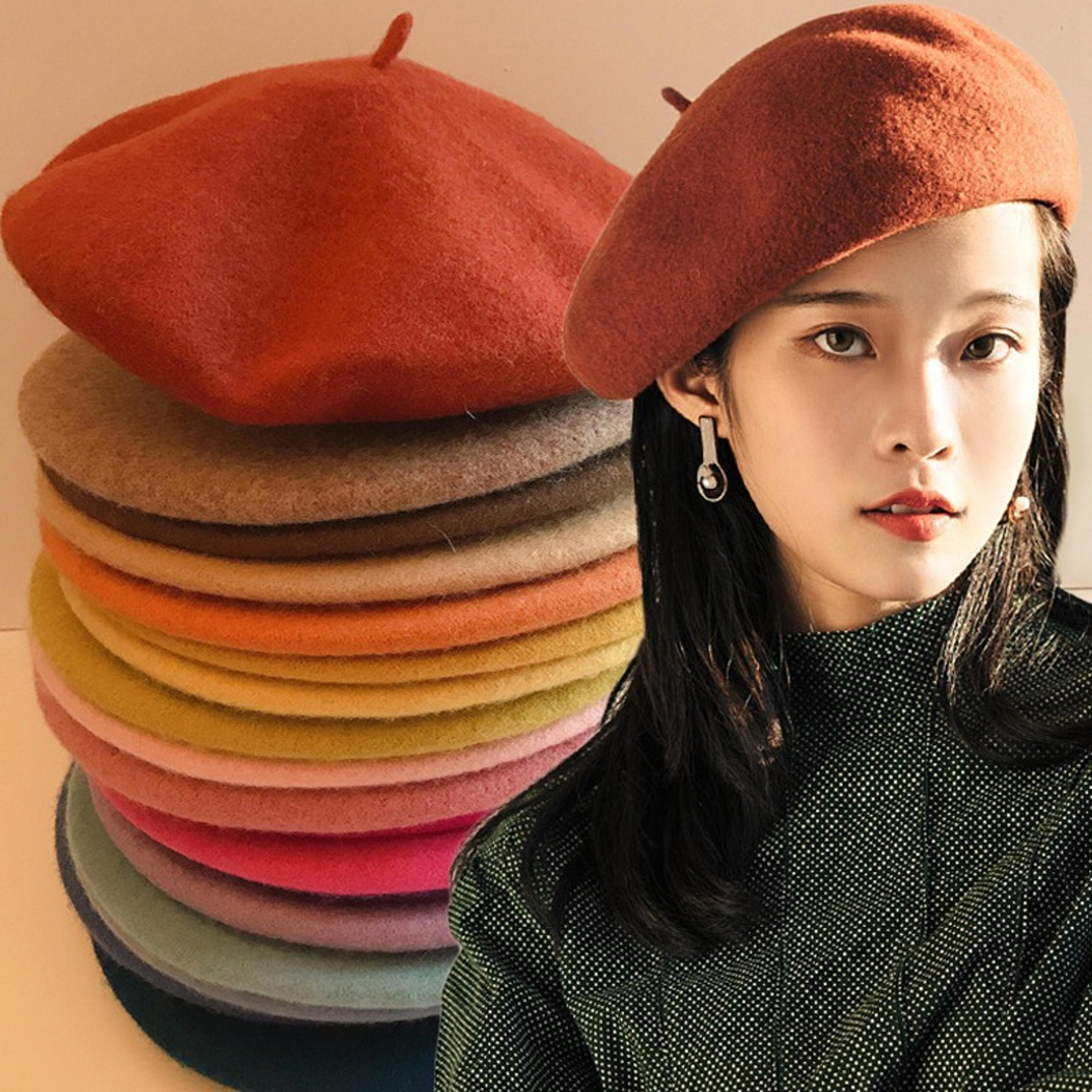 Chic wool beret for cold weather