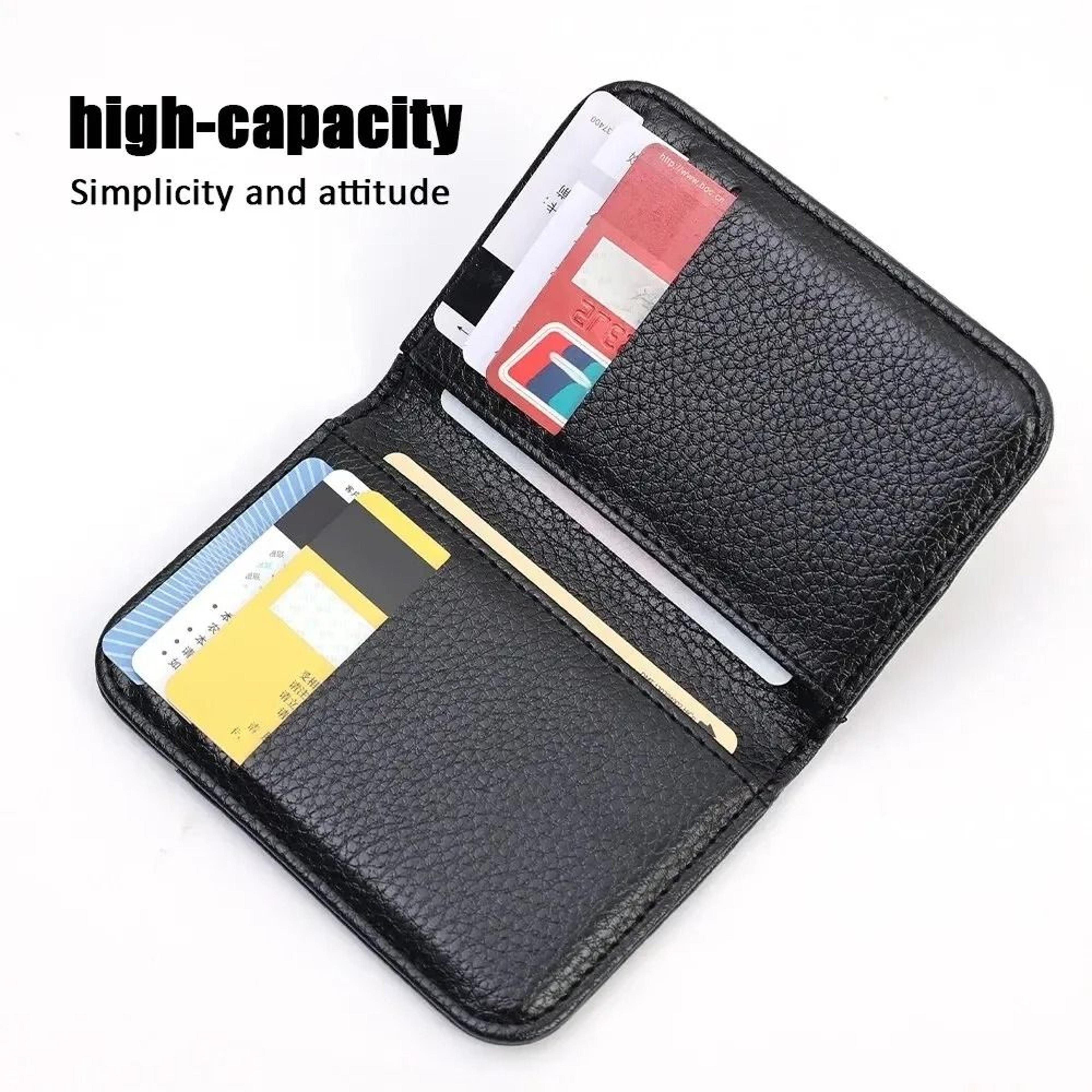 Portable Super Slim Soft Wallet  Minimalist PU Leather Card Holder 1