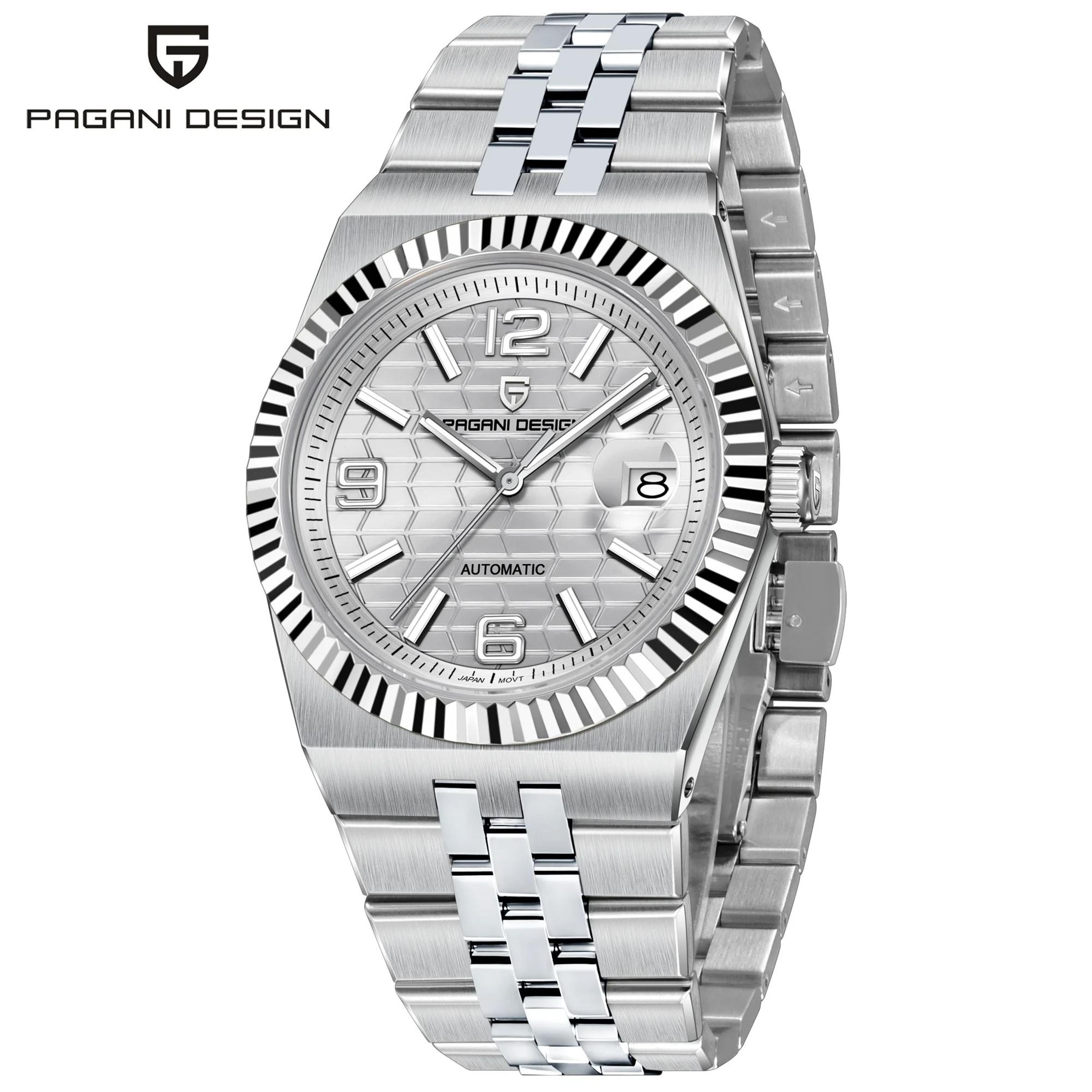 3D Rhombus Dial Automatic Watch  HighPrecision Mechanical Stainless Steel Timepiece 10