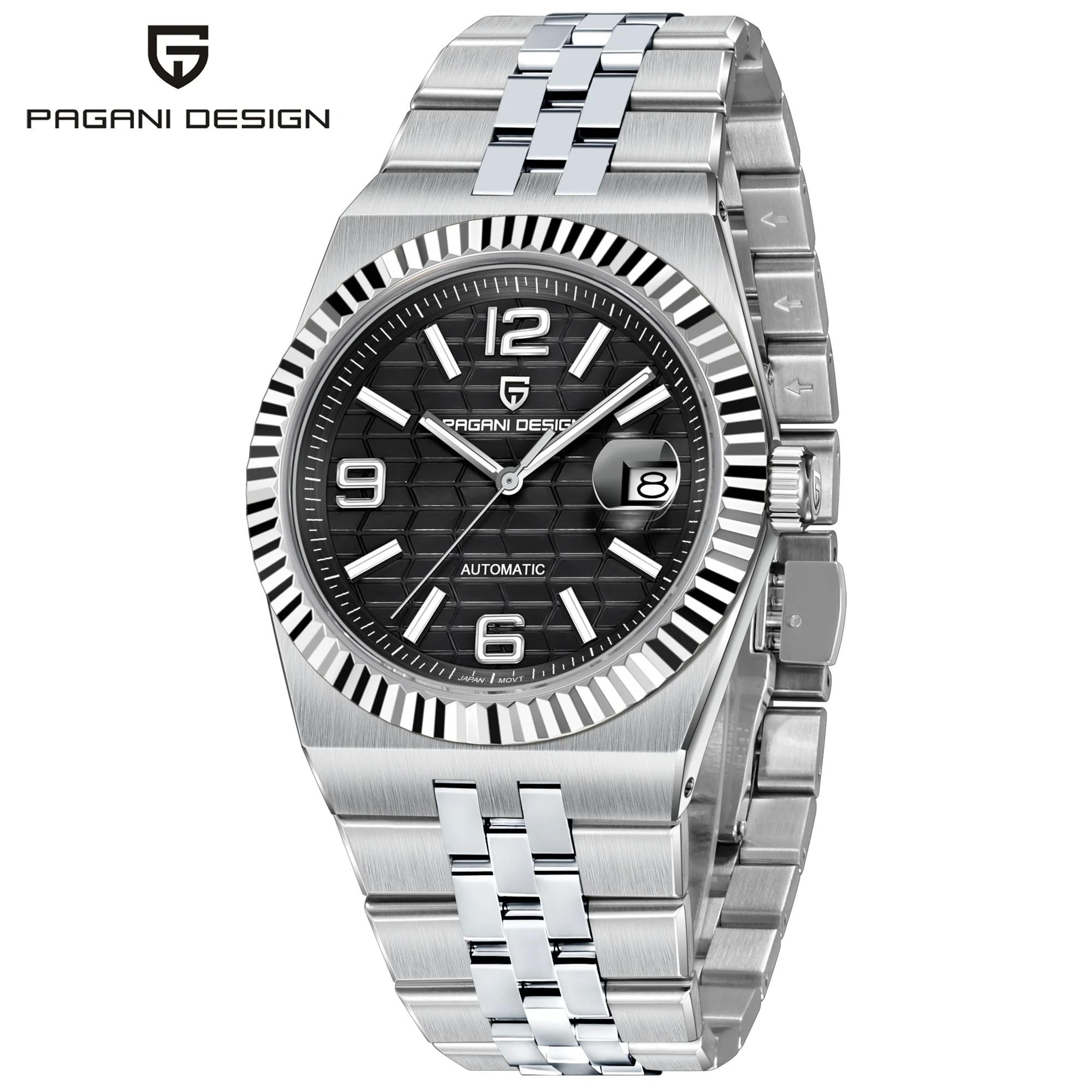 3D Rhombus Dial Automatic Watch  HighPrecision Mechanical Stainless Steel Timepiece 8
