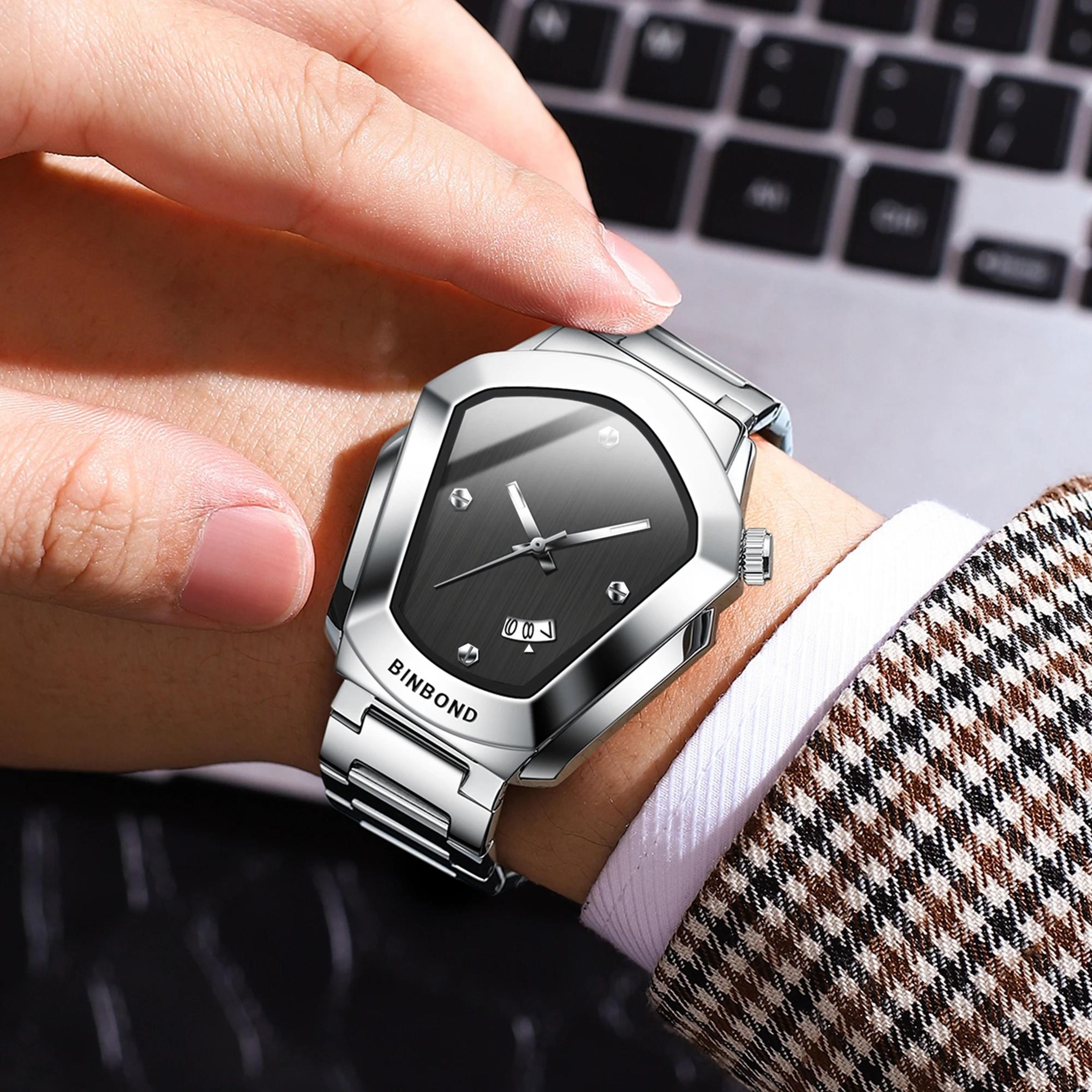 Motorcycle Concept Business Watch  Large Fashion Quartz Timepiece 1