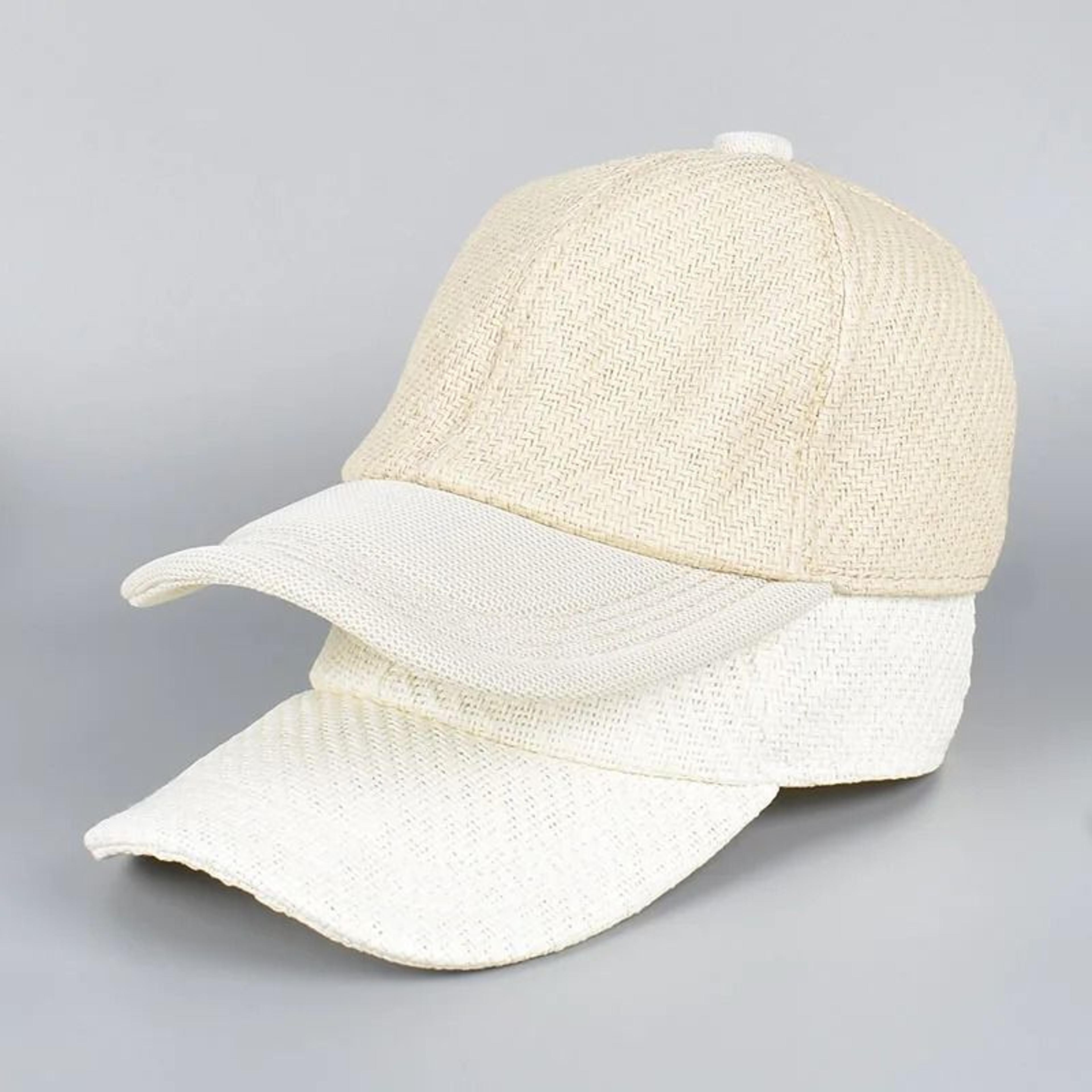 Straw Mesh Baseball Cap  Hybrid Sun Hat 0